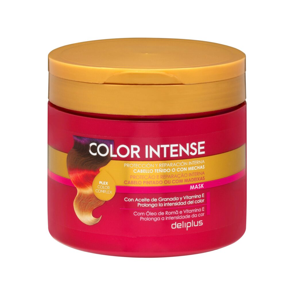 Mascarilla Color Intense Deliplus cabello teñido o con mechas con aceite de Granada y vitamina E
