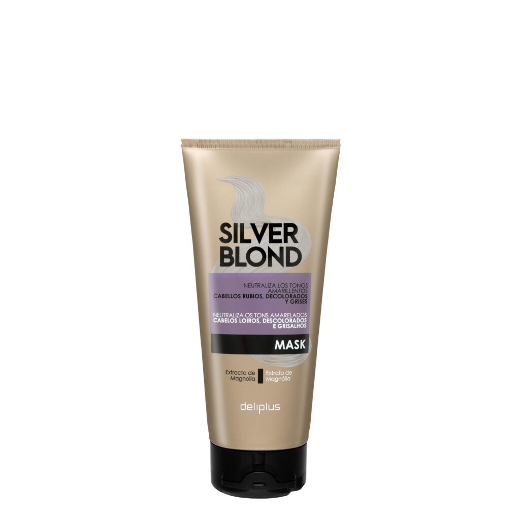 Mascarilla Silver Deliplus cabello blanco y platino con extracto de magnolia