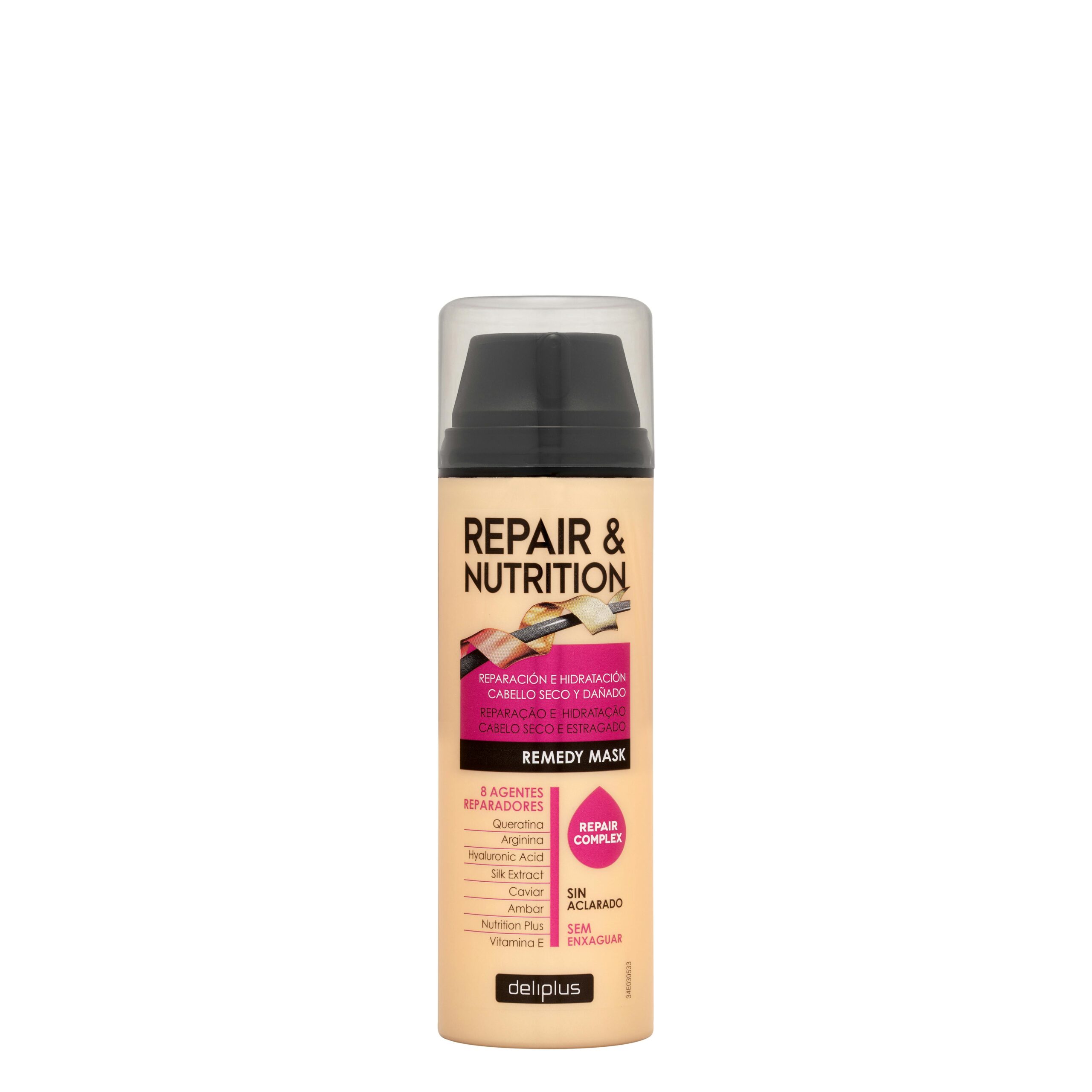 Mascarilla sin aclarado Repair & Nutrition Deliplus cabello seco y dañado con 8 agentes reparadores Mercadona