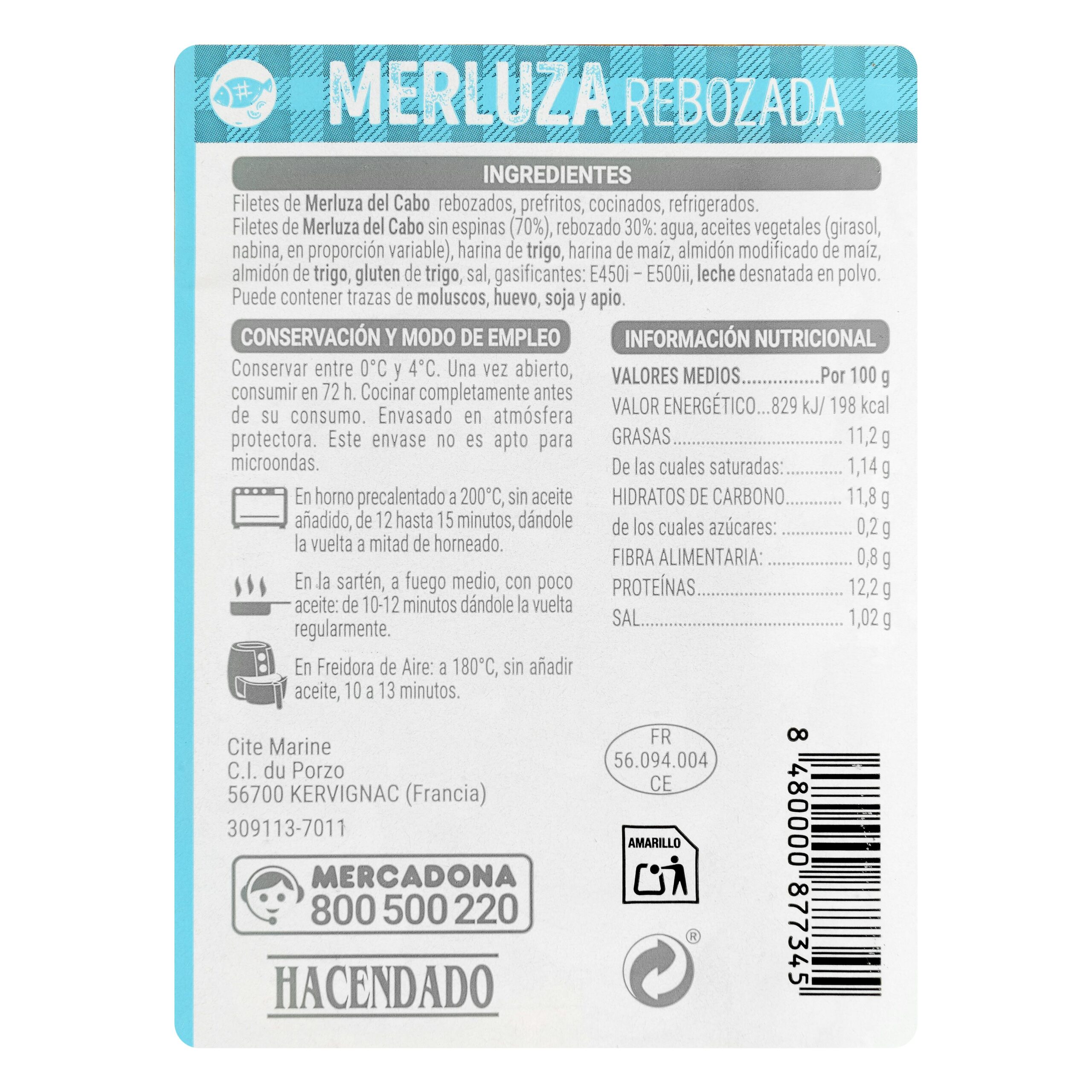 Etiqueta Merluza rebozada