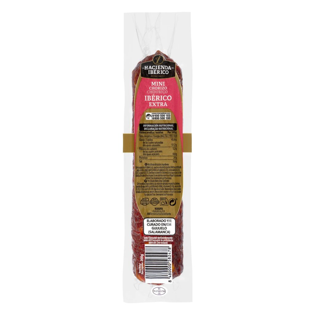 Mini chorizo ibérico extra La Hacienda del ibérico