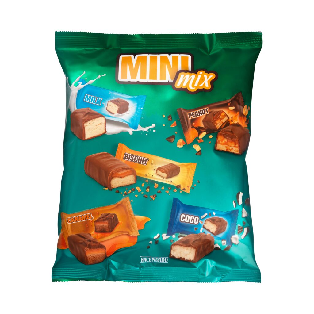 Mix mini barritas Hacendado de chocolate contiene barritas Milk