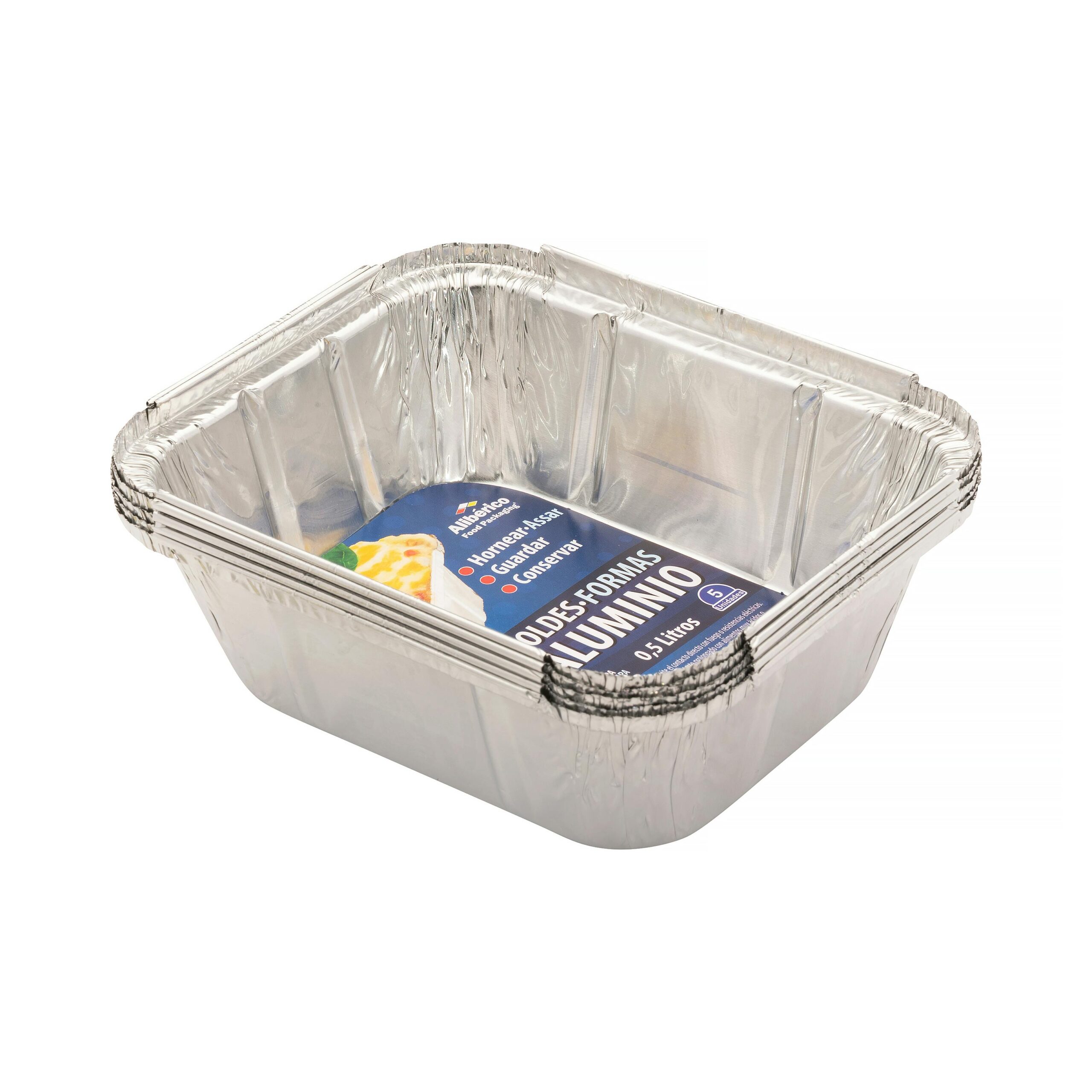 Molde de Aluminio Rectangular 0,5L Alibérico con tapa Mercadona