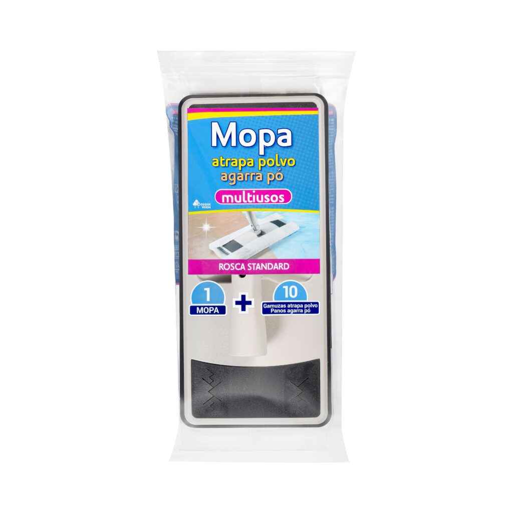 Mopa atrapa polvo Bosque Verde multiusos 1 mopa + 10 gamuzas