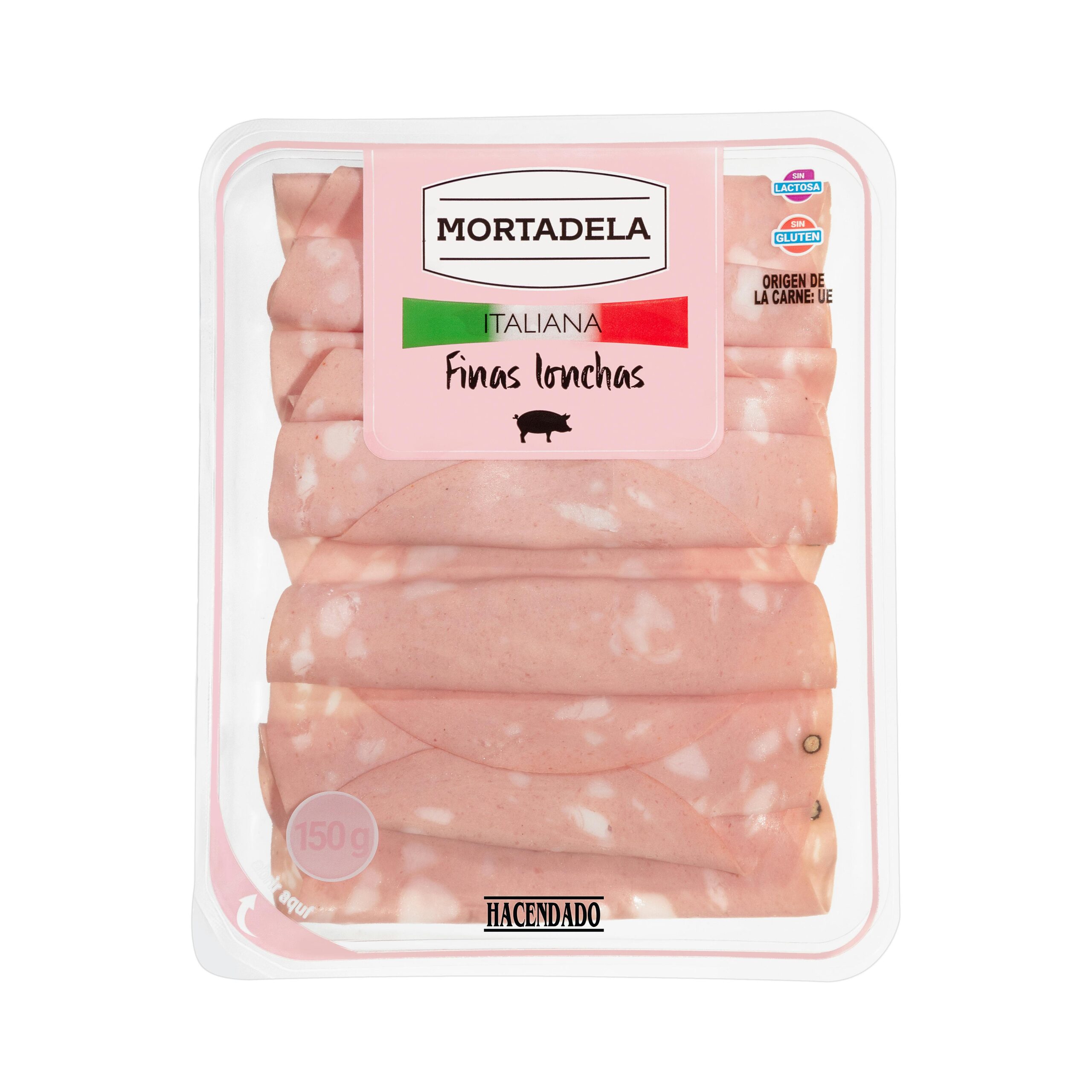 Mortadela italiana Hacendado finas lonchas Mercadona