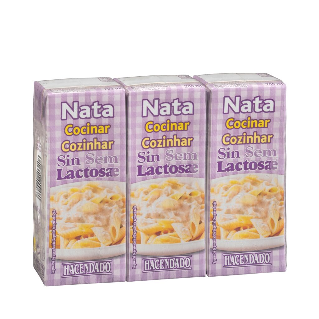 Nata ligera para cocinar sin lactosa Hacendado