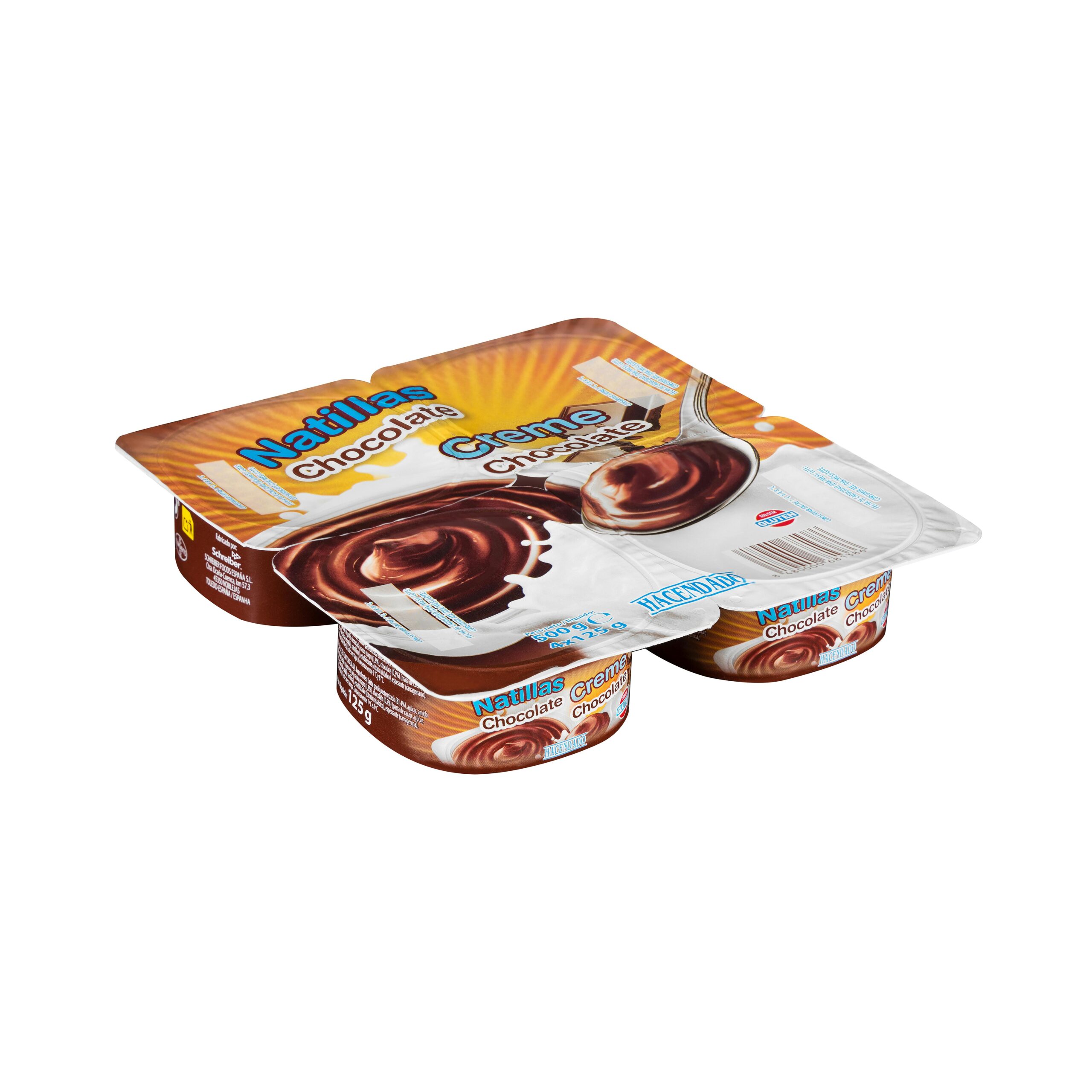 Natillas de chocolate con leche Hacendado Mercadona