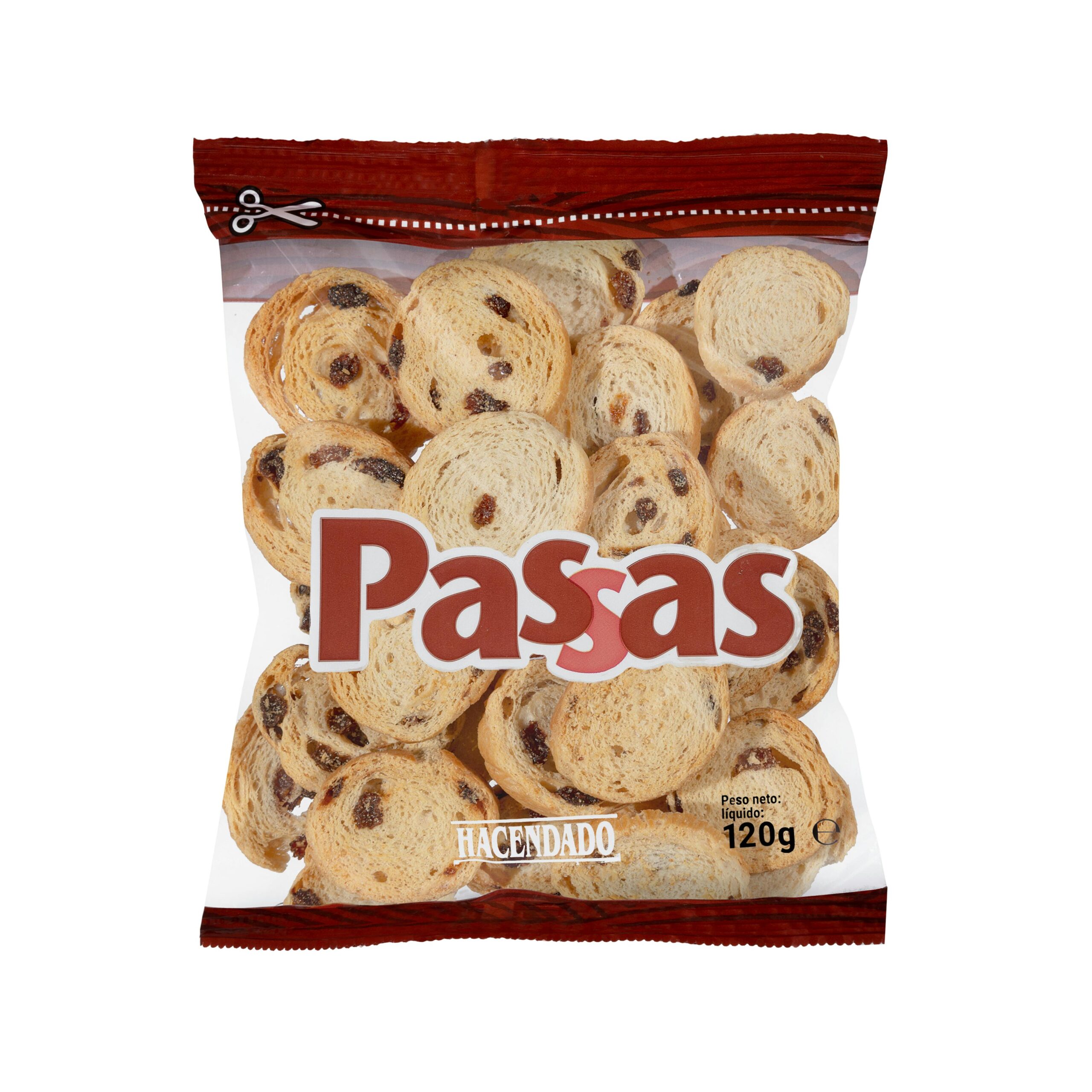 Pan tostado pasas Hacendado Mercadona