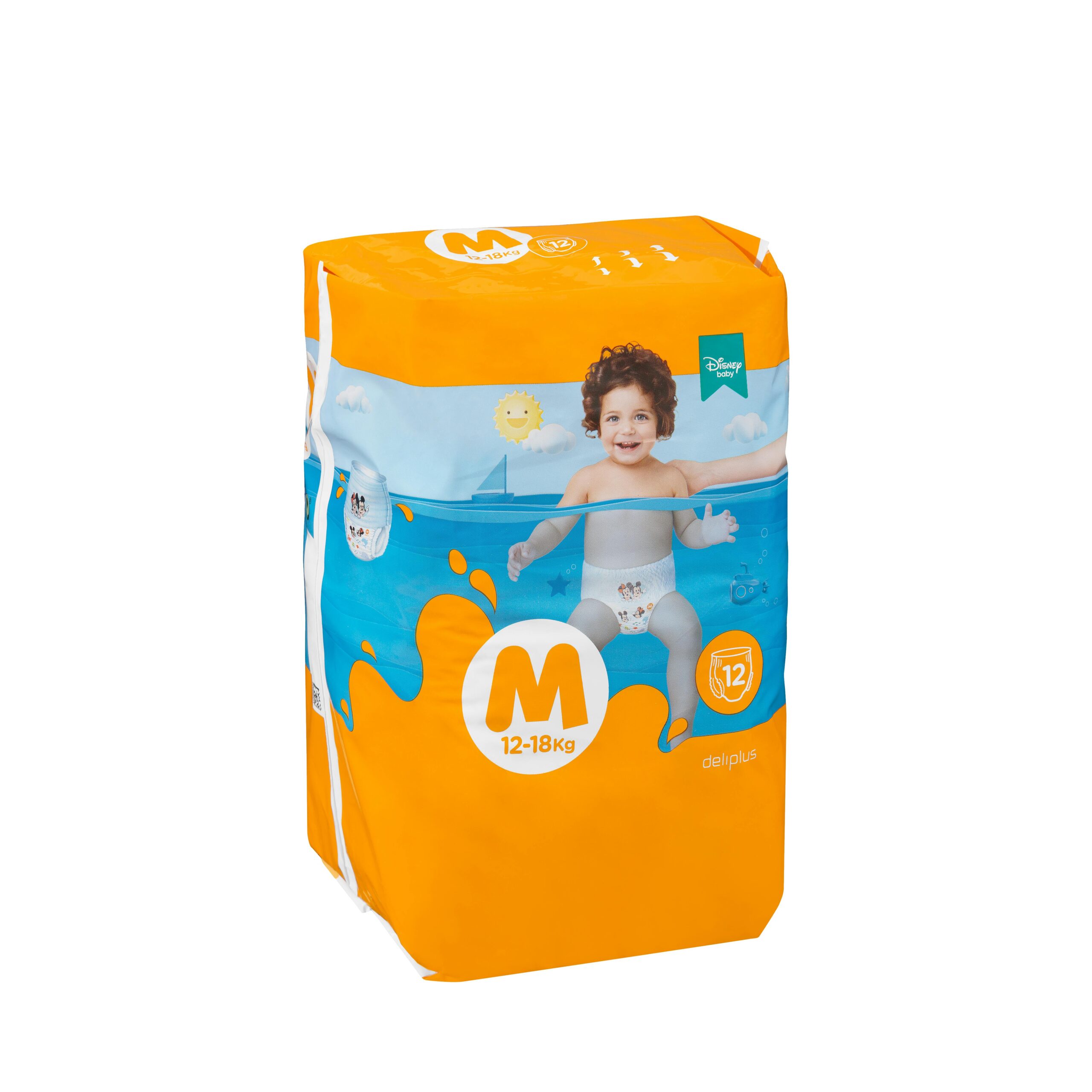 Pañal bañador desechable talla M Deliplus de 12-18 kg Pañal bañador desechable talla M Deliplus de 12-18 kg