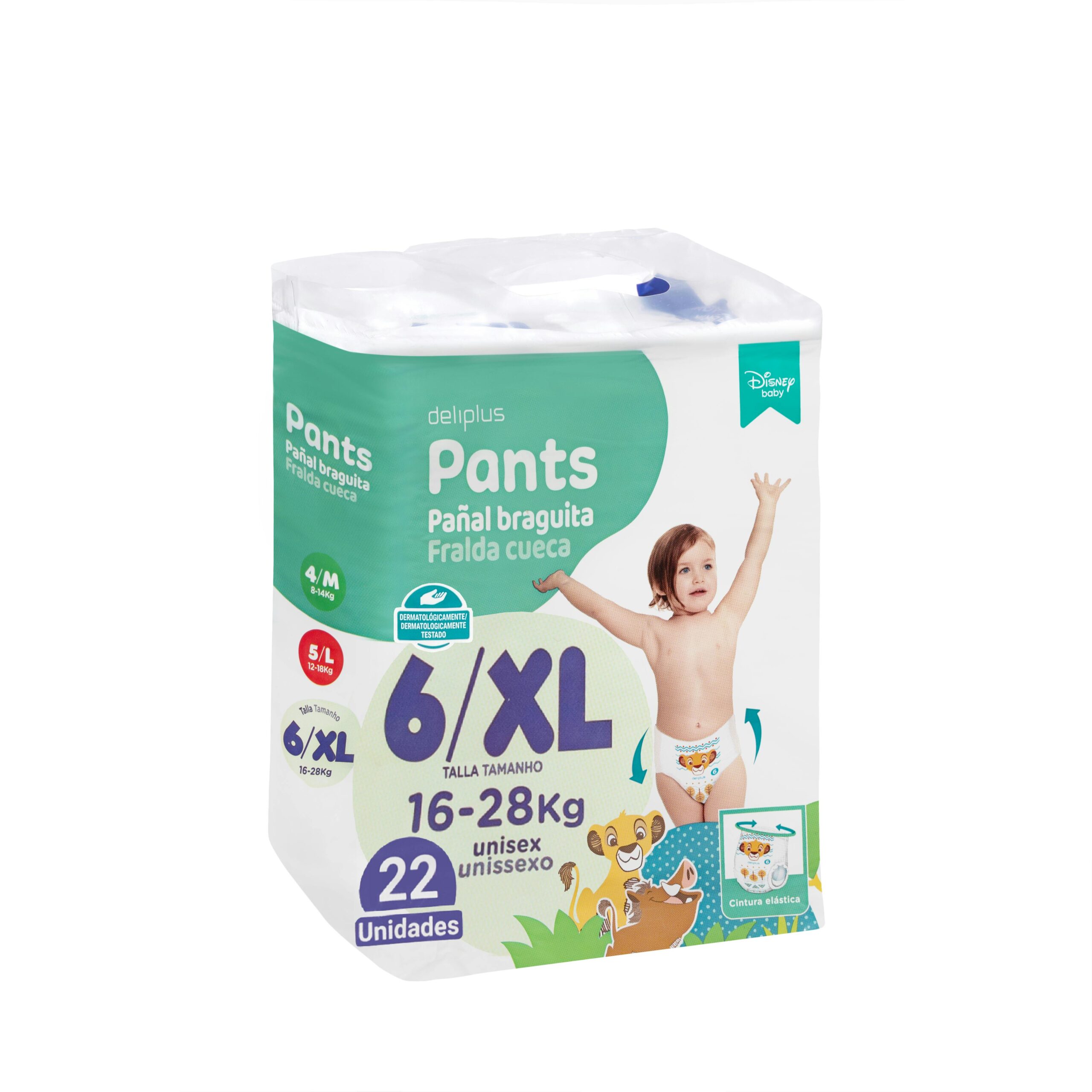 Pañal bebé braguita talla XL de 16-28 kg Deliplus Pañal bebé braguita talla XL de 16-28 kg Deliplus