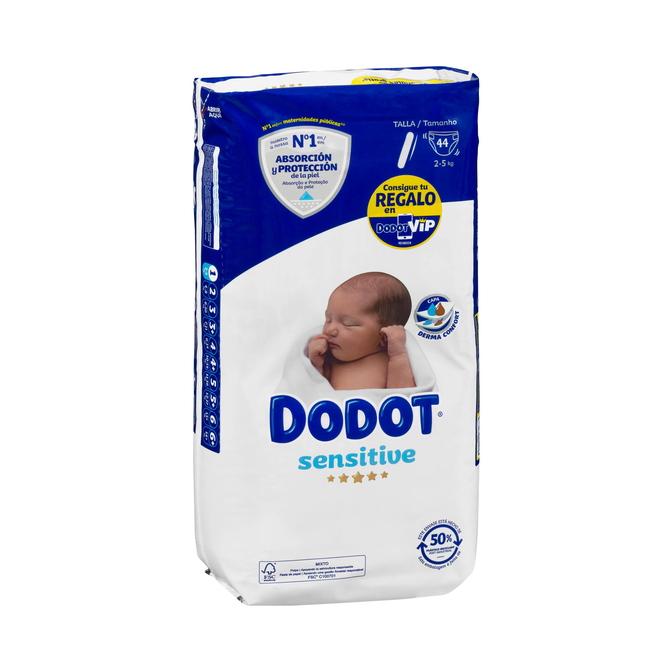 Pañales bebé talla 1 de 2-5 kg Dodot Sensitive Mercadona