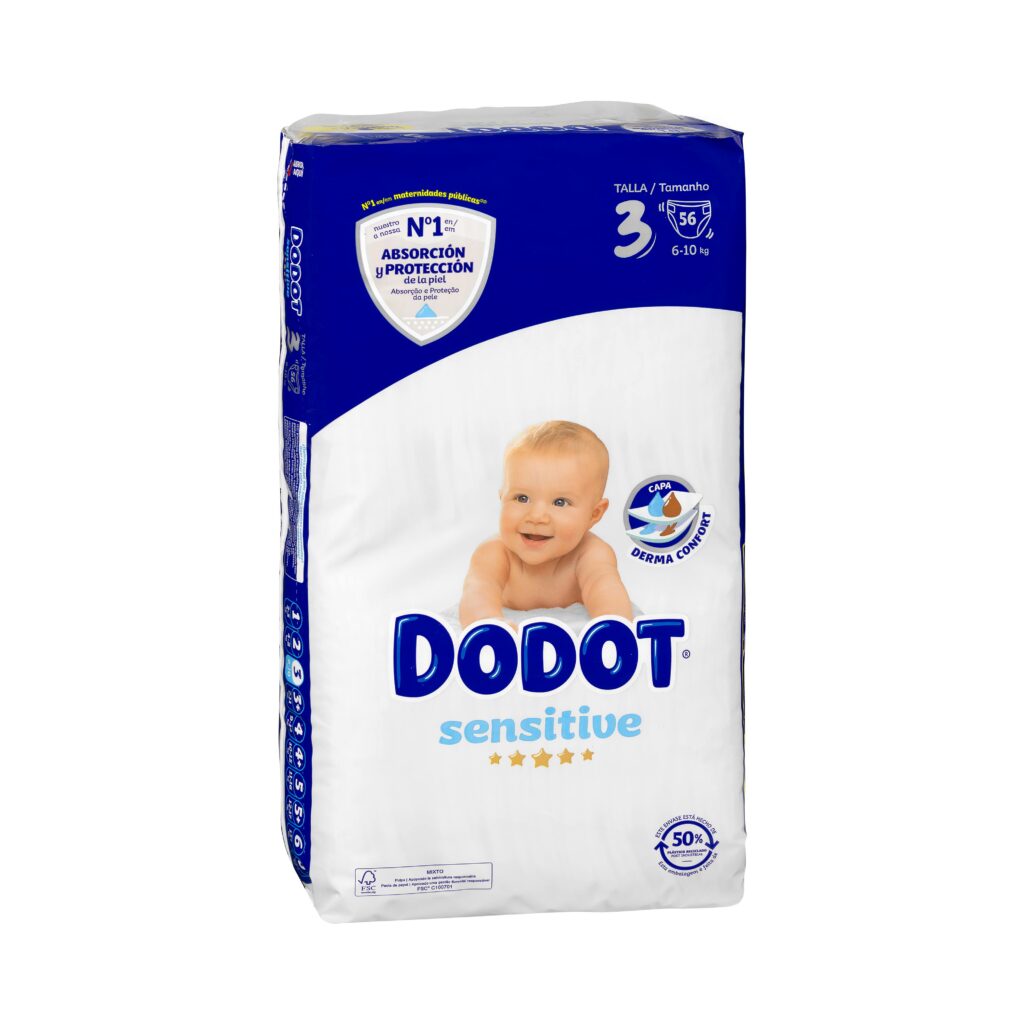 Pañales bebé talla 3 de 6-10 kg Dodot Sensitive