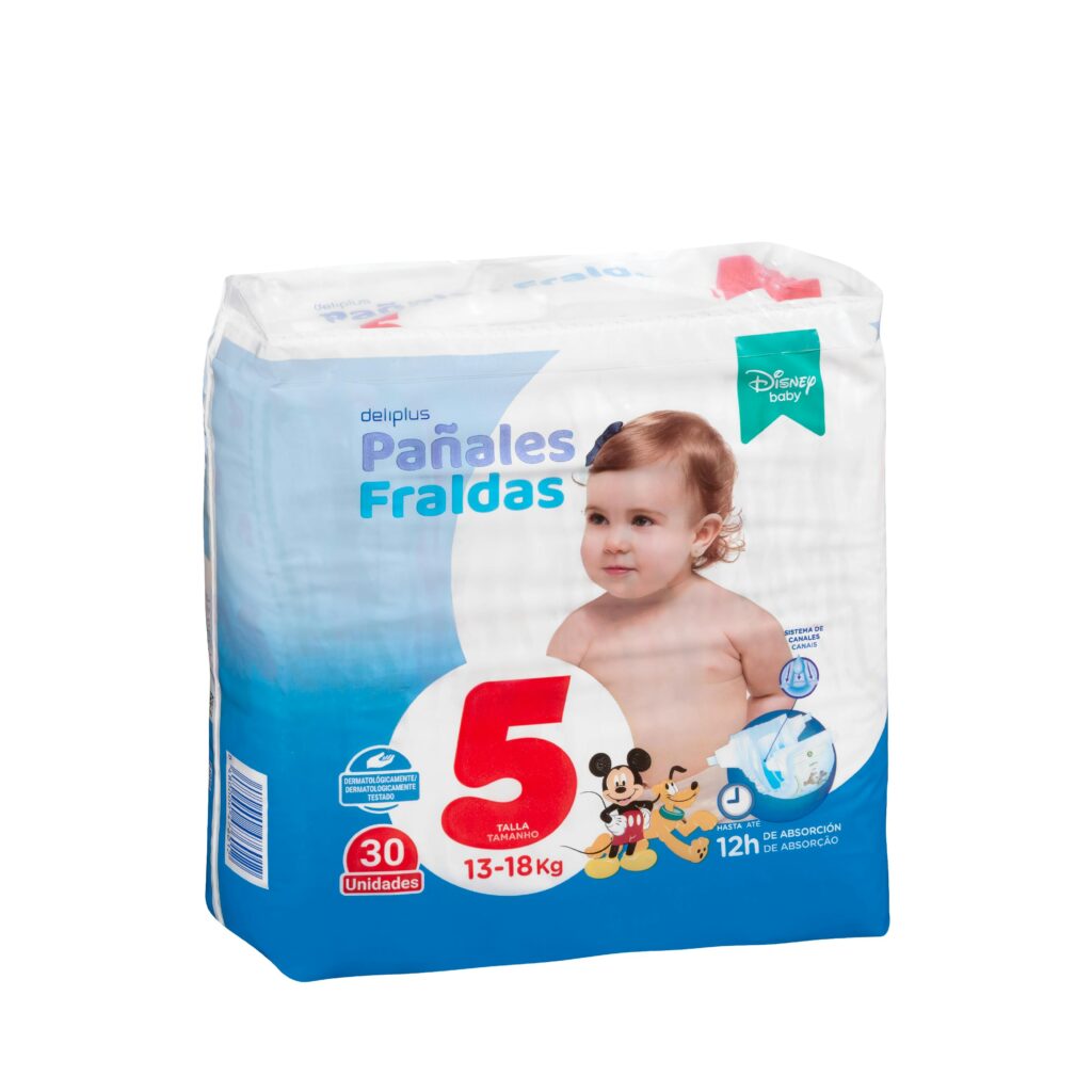 Pañales bebé talla 5 de 13-18 kg Deliplus