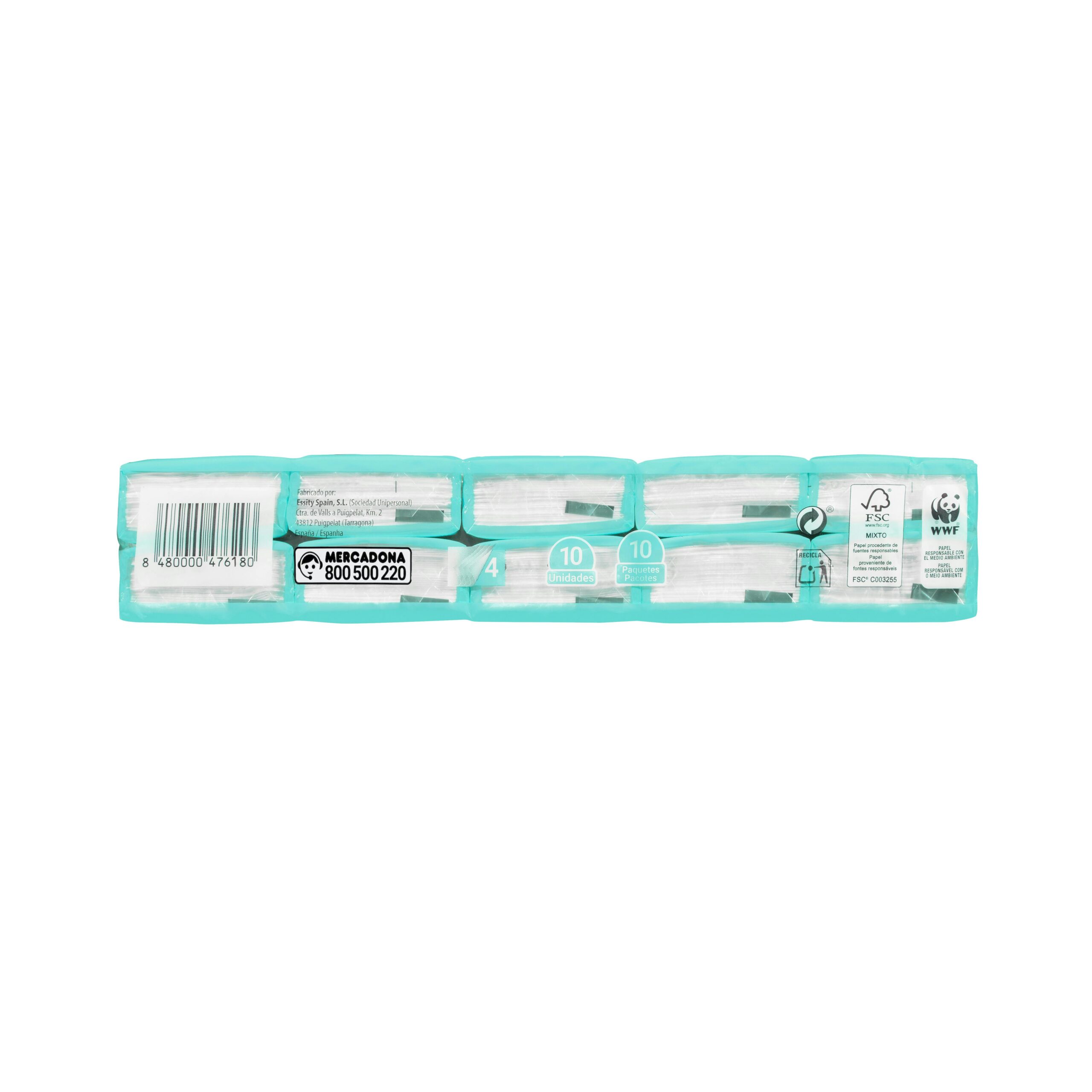 Etiqueta Pañuelos de papel Mentol Bosque Verde 4 capas