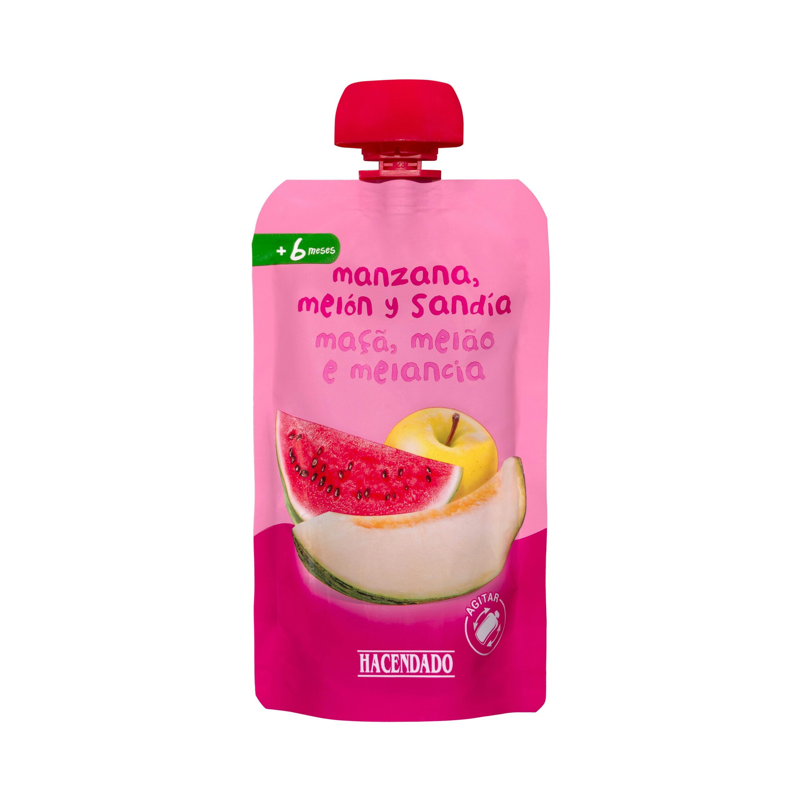 Papilla manzana, melón y sandía +6 meses Hacendado Mercadona