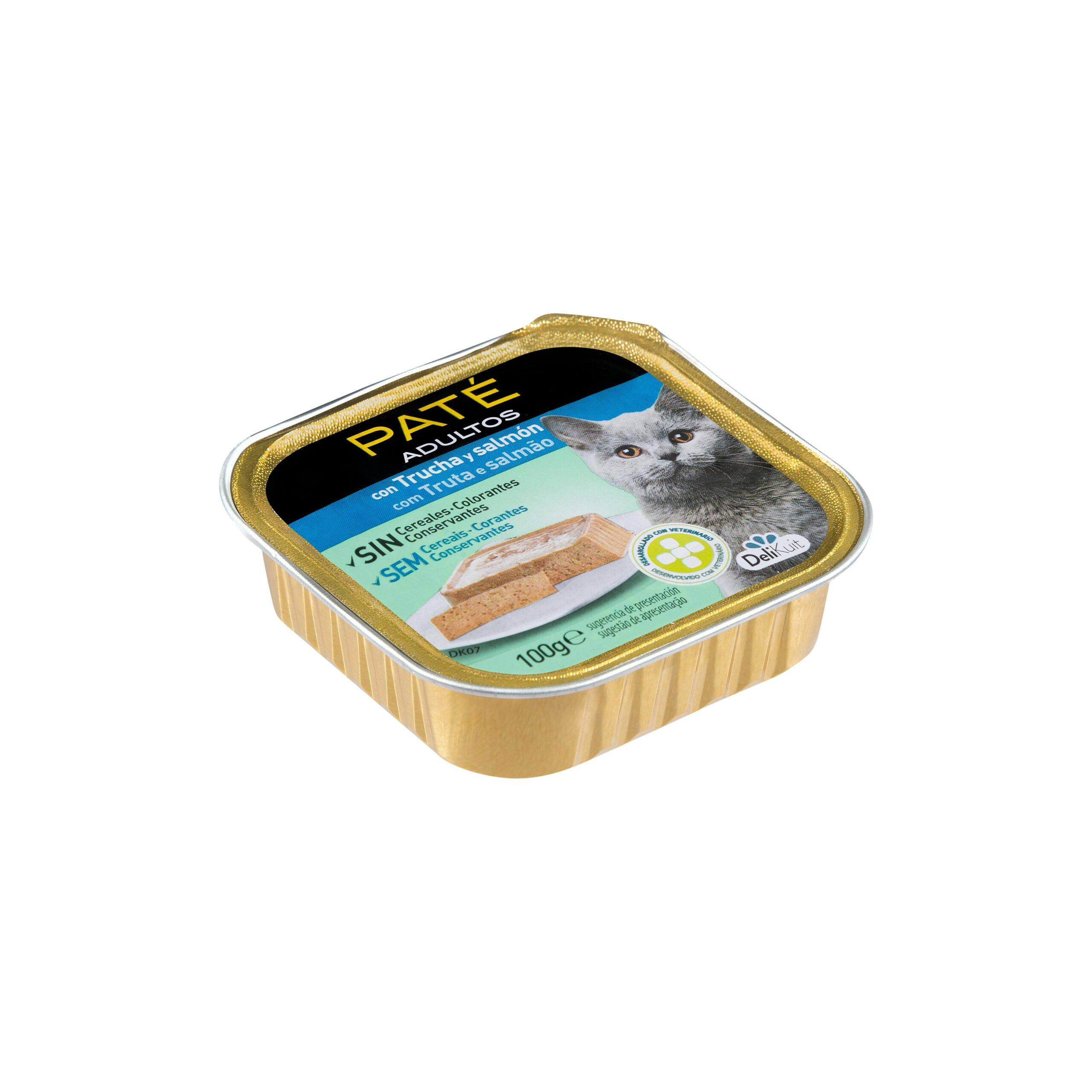 Paté gato adulto Delikuit con trucha y salmón Paté gato adulto Delikuit con trucha y salmón