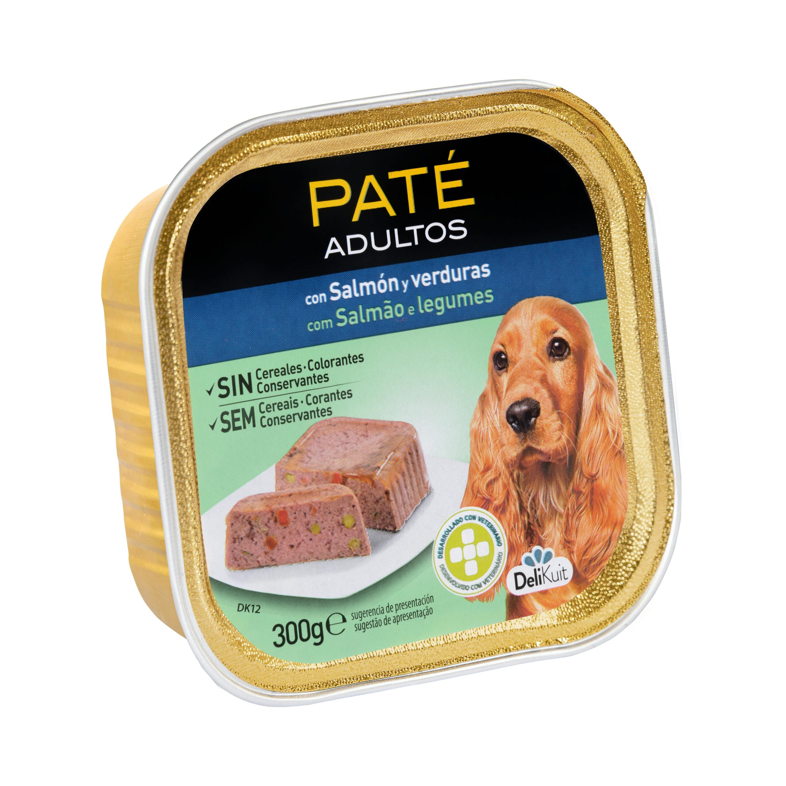 Paté perro adulto Delikuit con salmón y verduras Paté perro adulto Delikuit con salmón y verduras