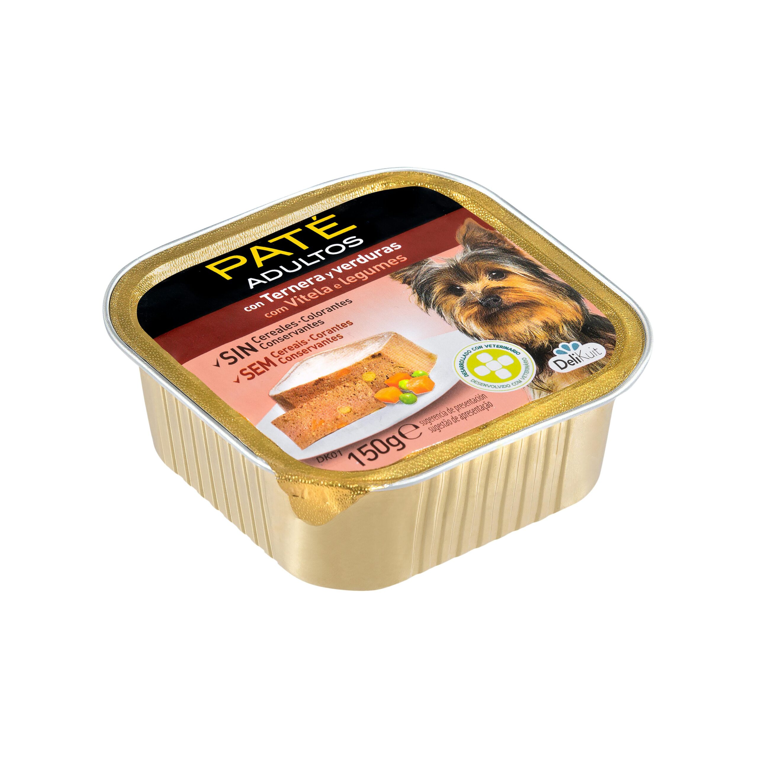 Paté perro adulto Delikuit con ternera y verduras Paté perro adulto Delikuit con ternera y verduras