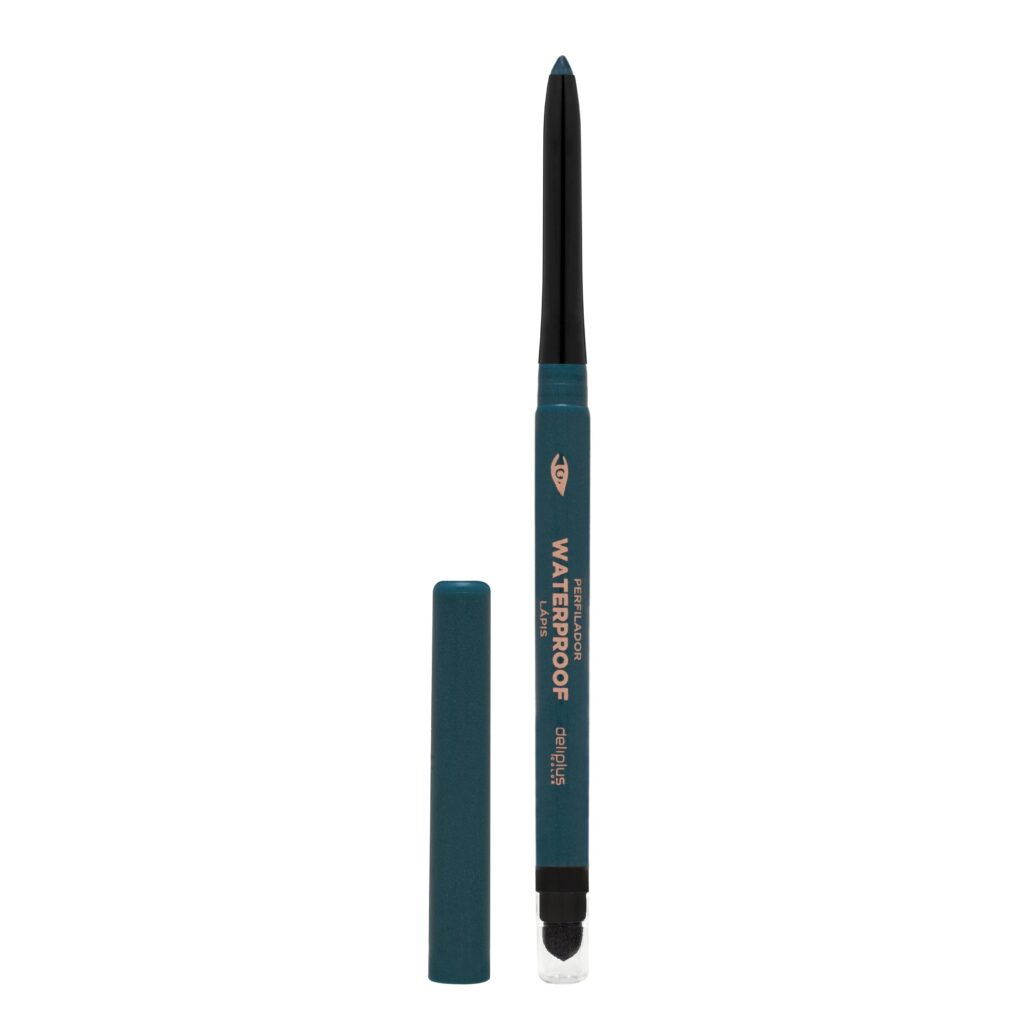 Perfilador de ojos Waterproof Deliplus 09 azul metalizado con esponja