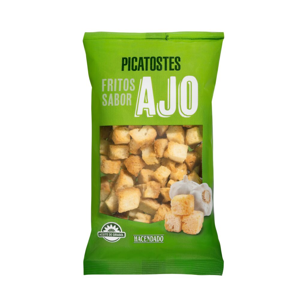 Picatostes fritos con ajo Hacendado