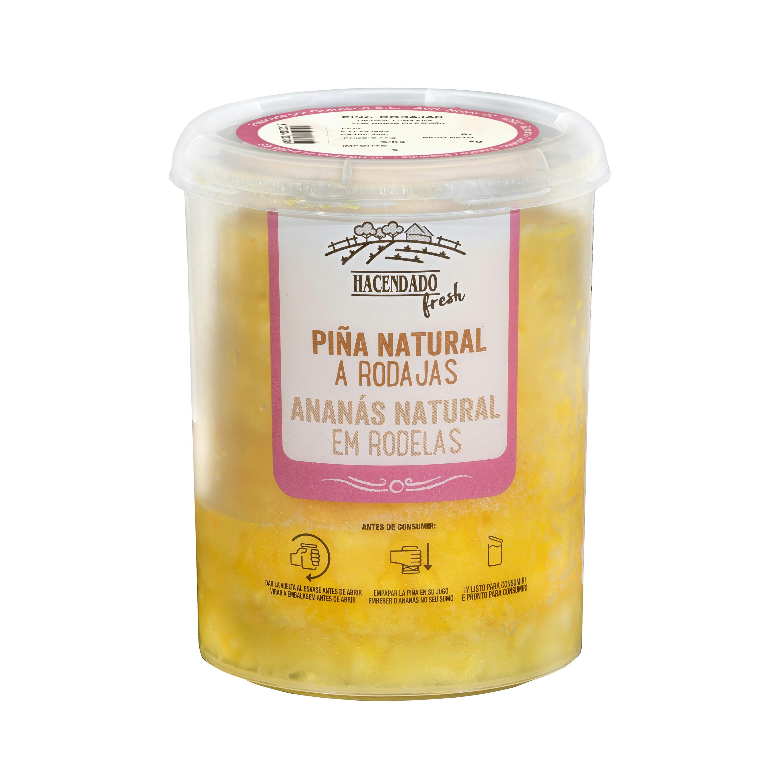 Piña natural a rodajas Mercadona