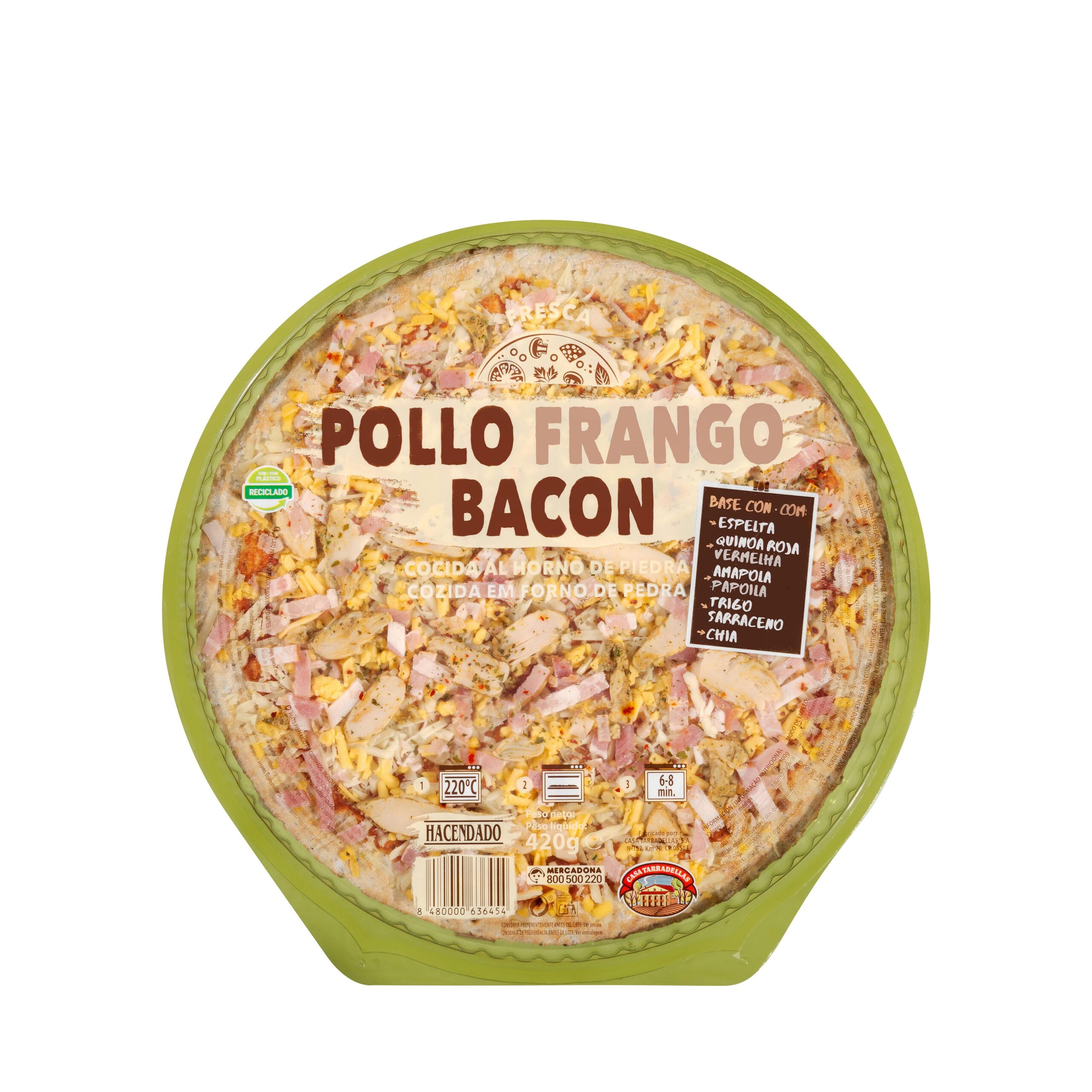 Pizza Pollo Y Bac n Hacendado Mercadona Precio Y Opiniones Frank4