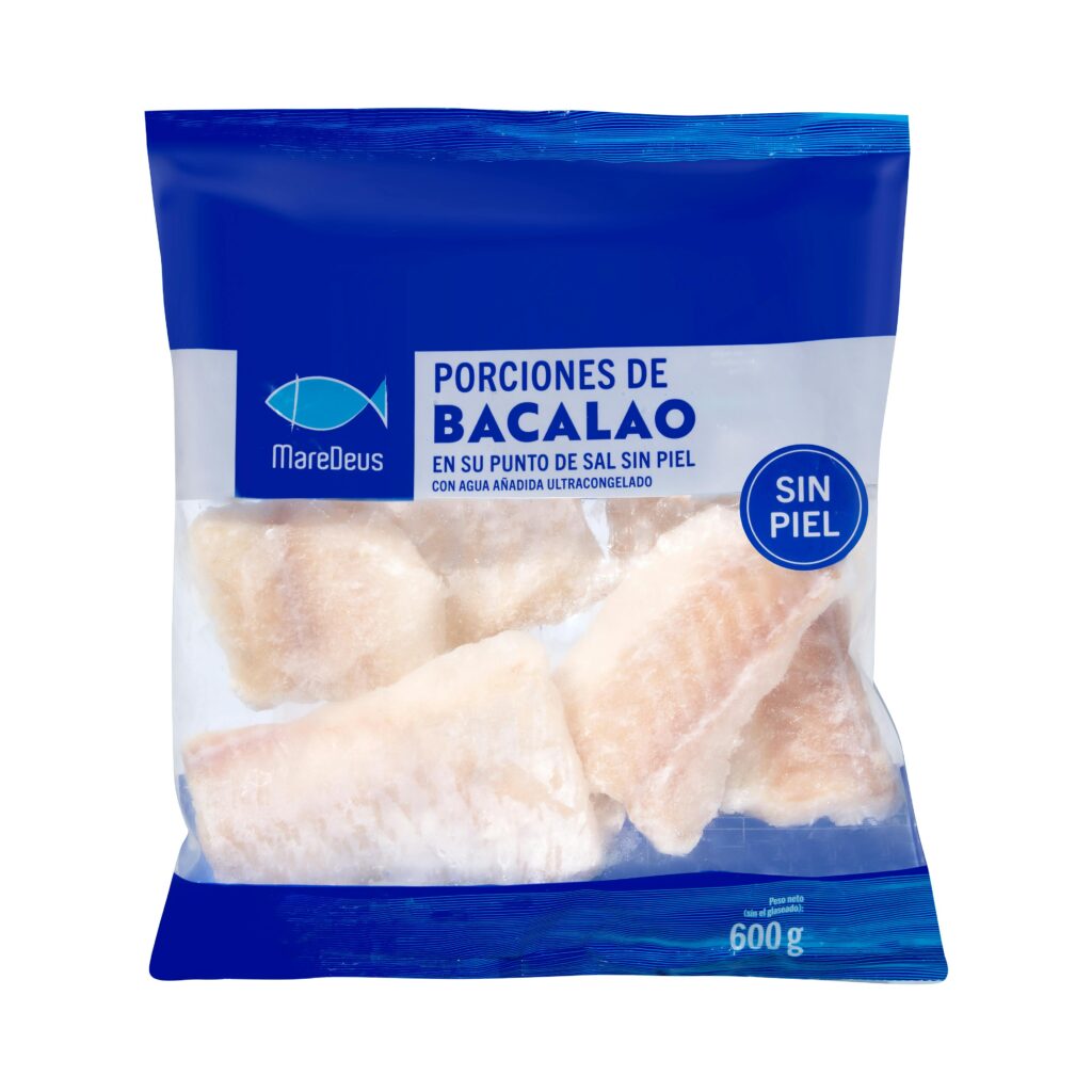 Porciones de bacalao sin piel MareDeus ultracongelado en su punto de sal