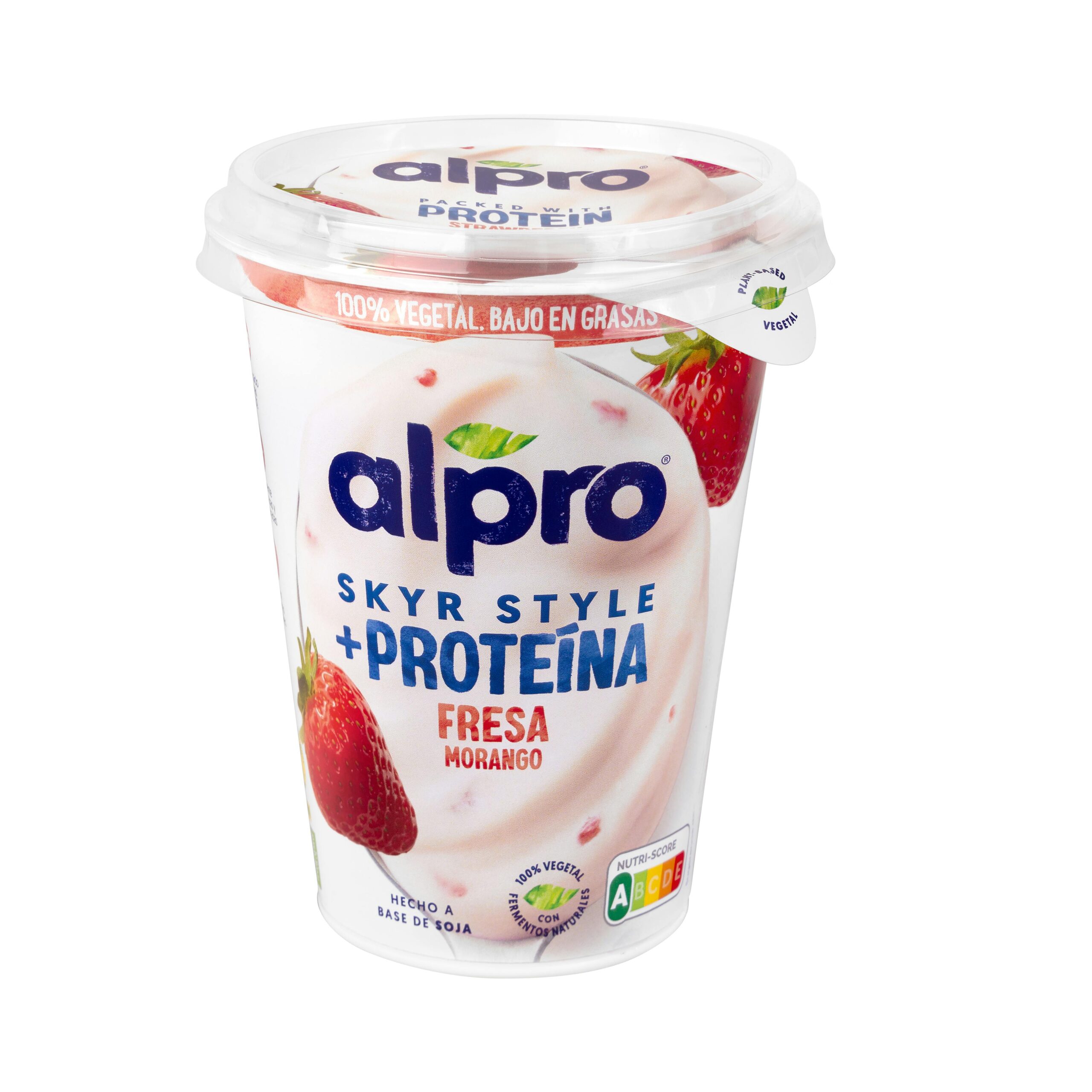 Postre de soja Skyr Style +Proteínas Alpro sabor fresa Mercadona