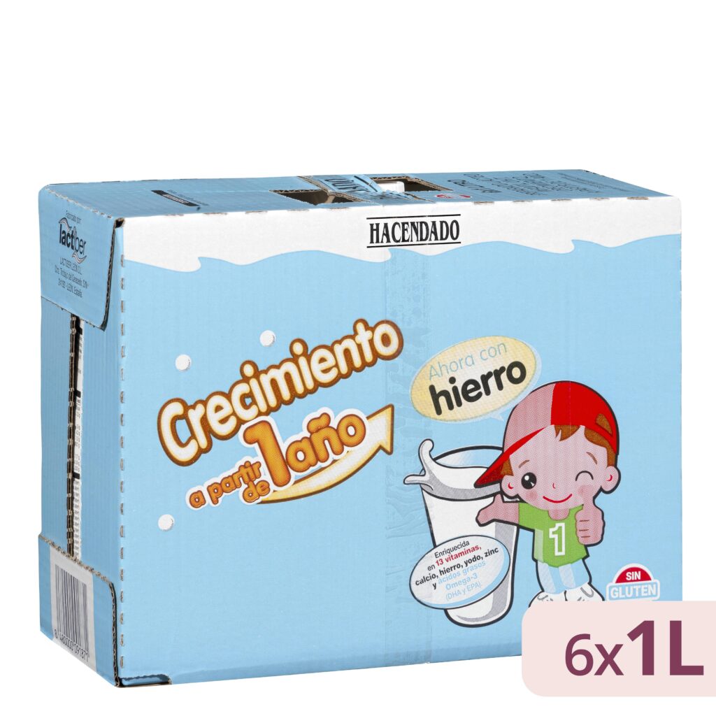 Preparado lácteo crecimiento +1 año Hacendado