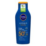 Protector solar protege e hidrata Nivea FPS 50+ resistente al agua Protector solar protege e hidrata Nivea FPS 50+ resistente al agua