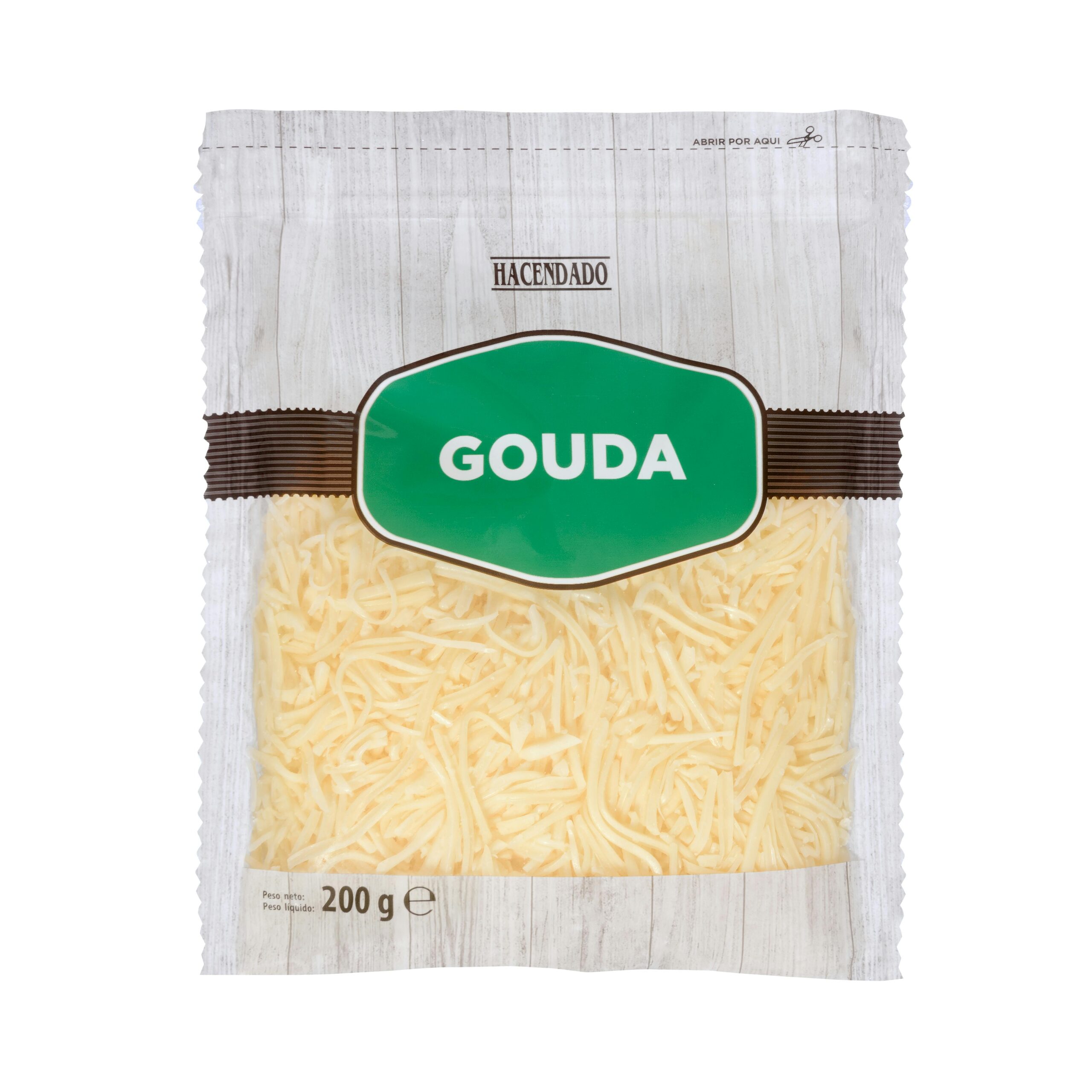 Queso rallado gouda de vaca Hacendado Mercadona