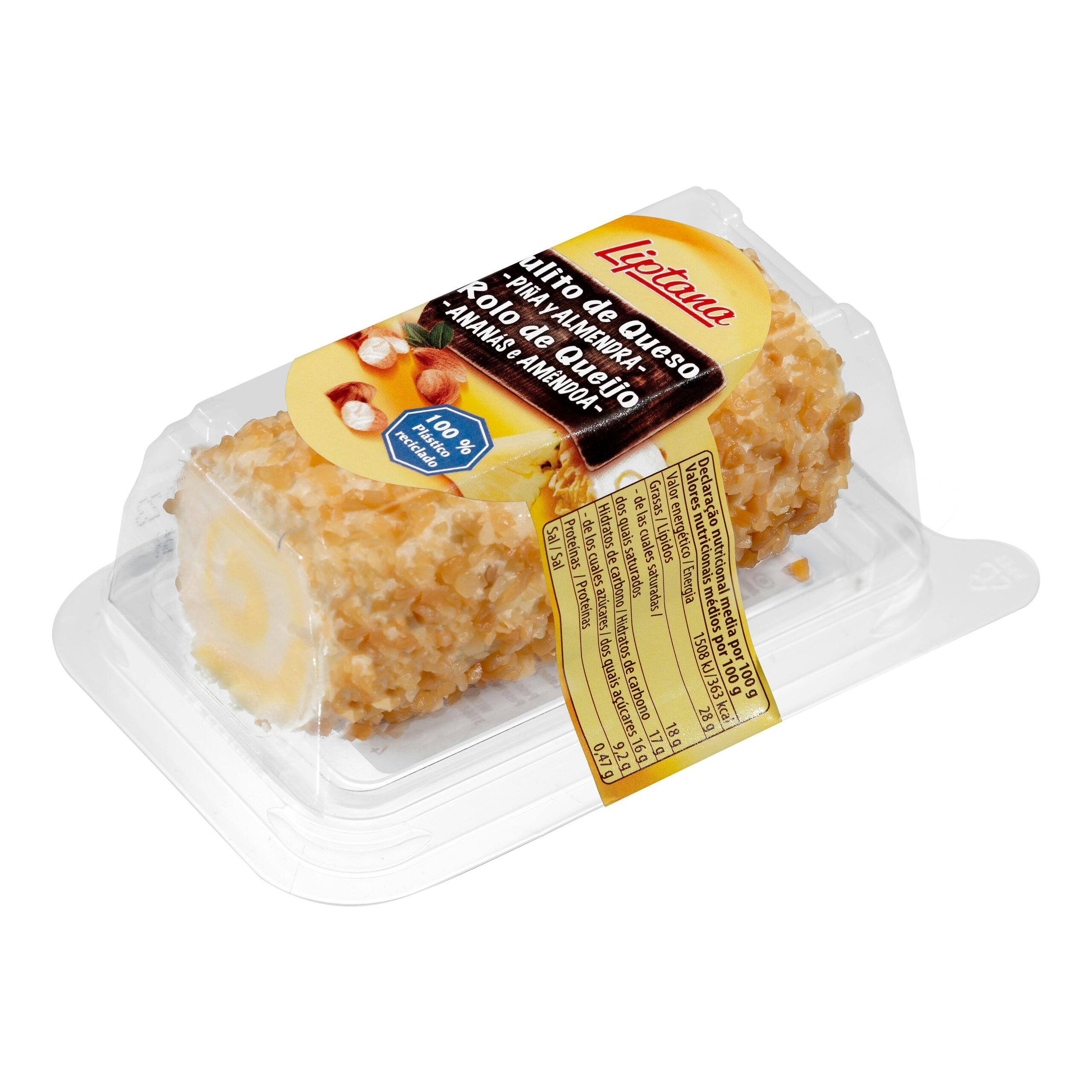 Queso rulo con piña y almendra Liptana Mercadona