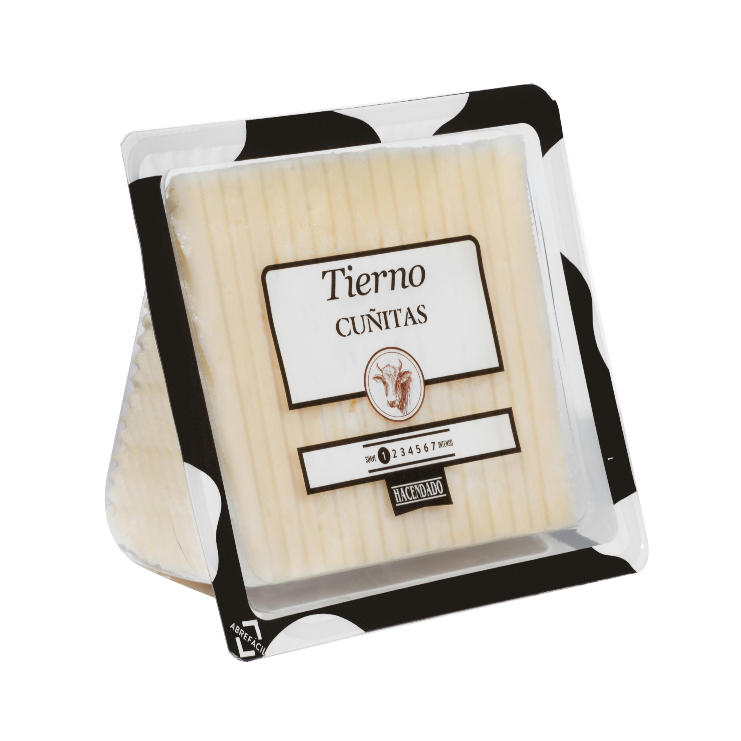Queso tierno de vaca Hacendado cortado en cuñitas Mercadona