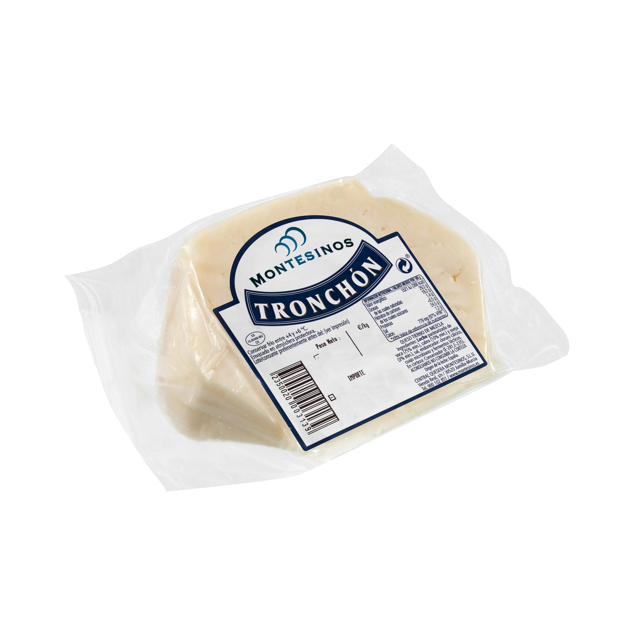Queso tierno tronchón mezcla Montesinos Mercadona