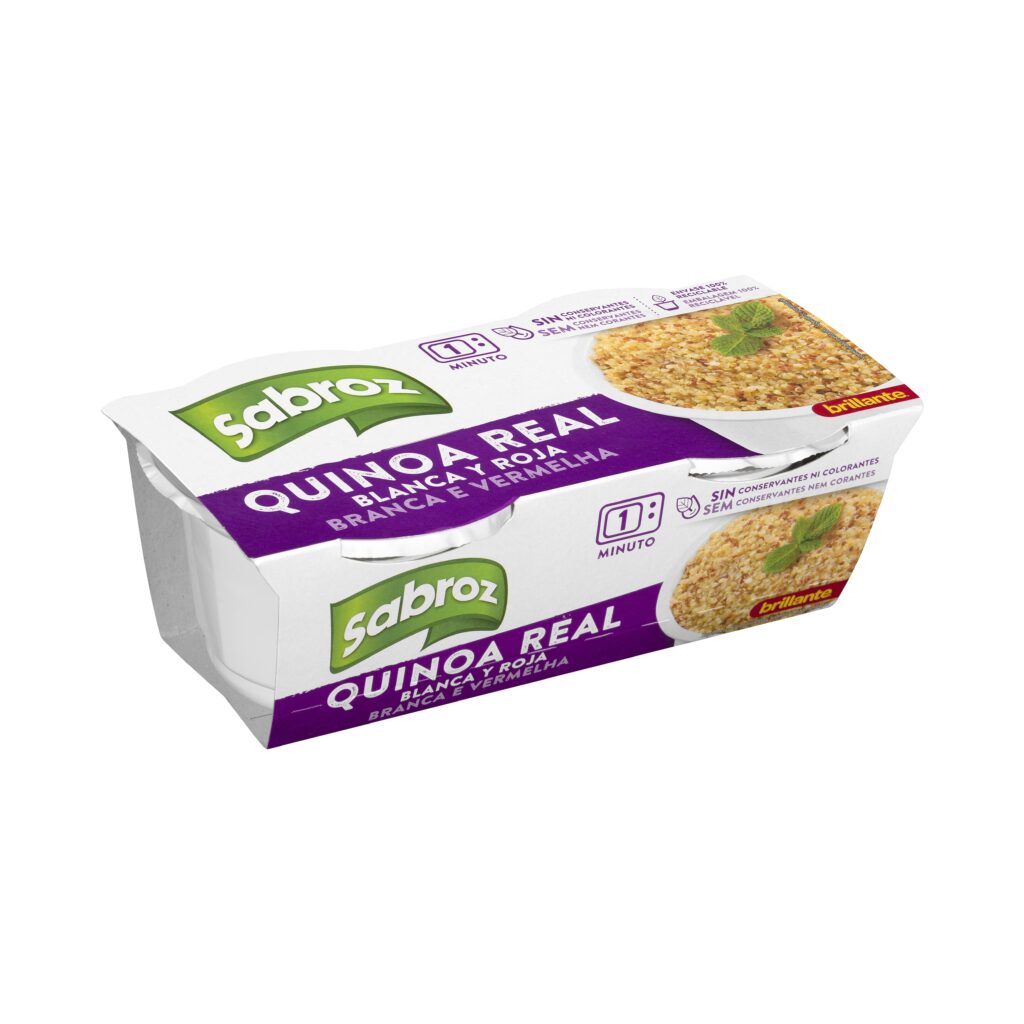 Quinoa cocida blanca y roja Sabroz Brillante