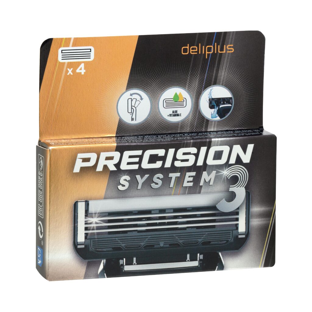 Recambios maquinilla de afeitar Deliplus Precision System 3 hojas