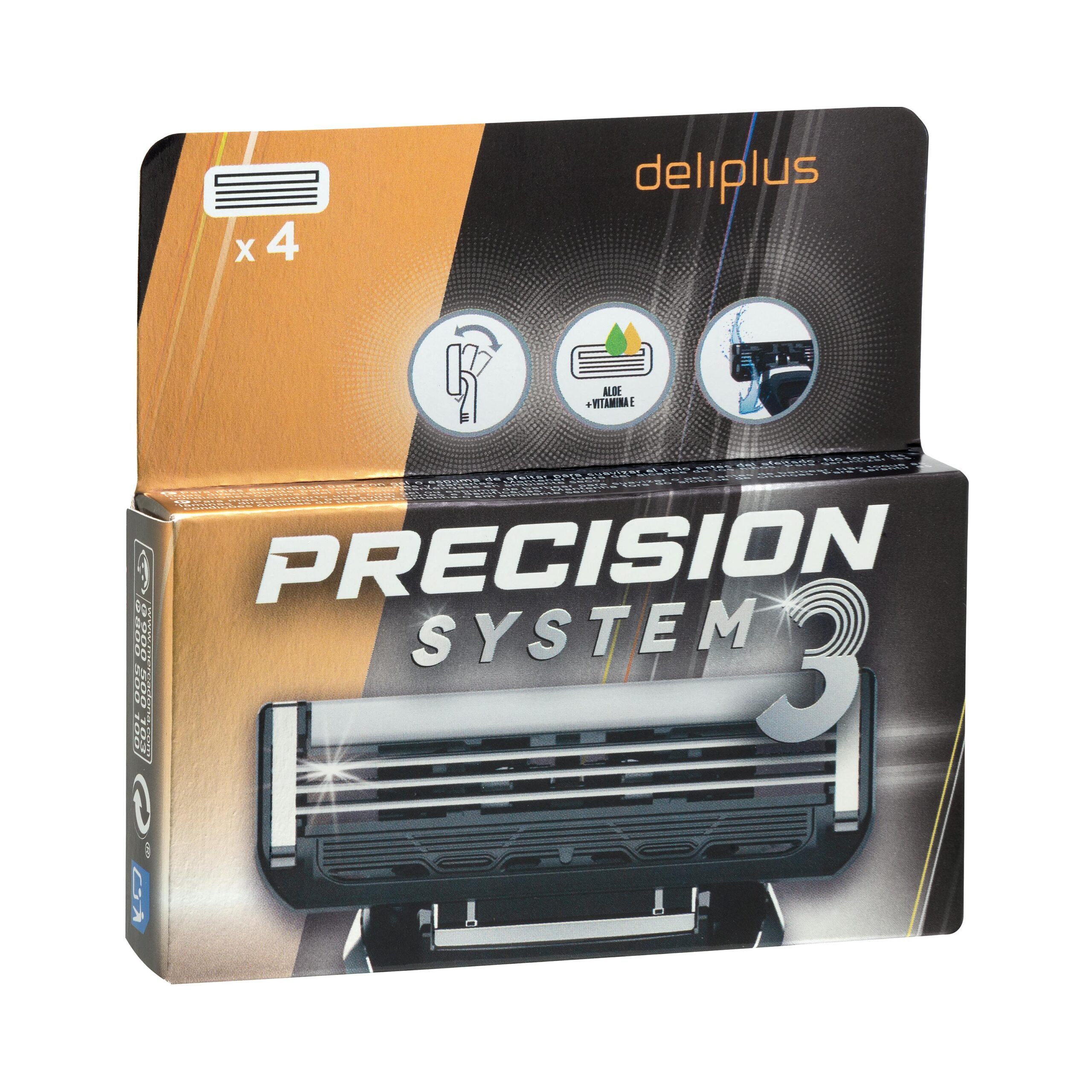 Recambios maquinilla de afeitar Deliplus Precision System 3 hojas Mercadona