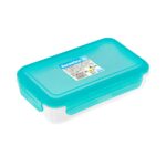 Recipiente hermético de Plástico Rectangular 1L Bosque Verde Recipiente hermético de Plástico Rectangular 1L Bosque Verde
