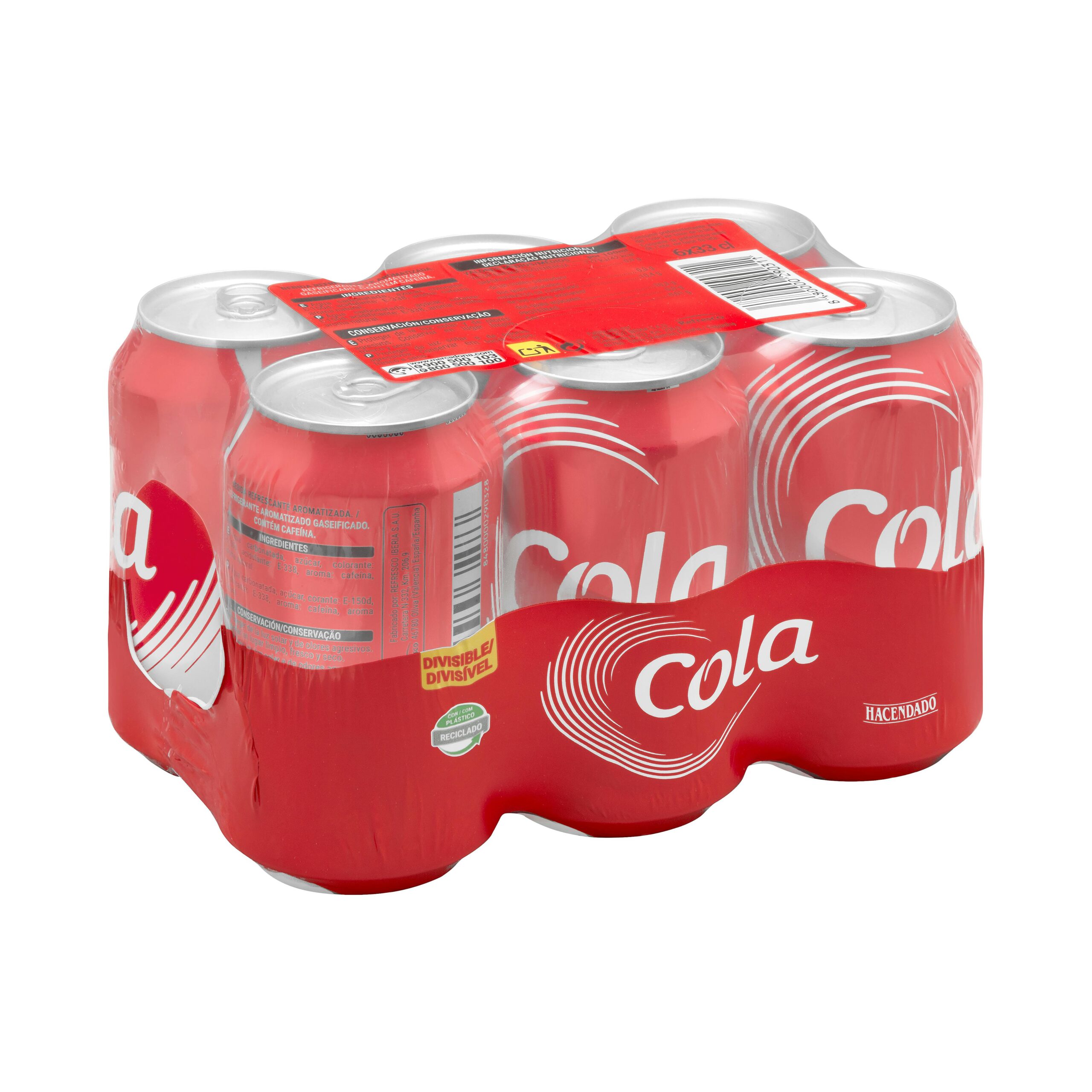 Refresco cola Hacendado Mercadona