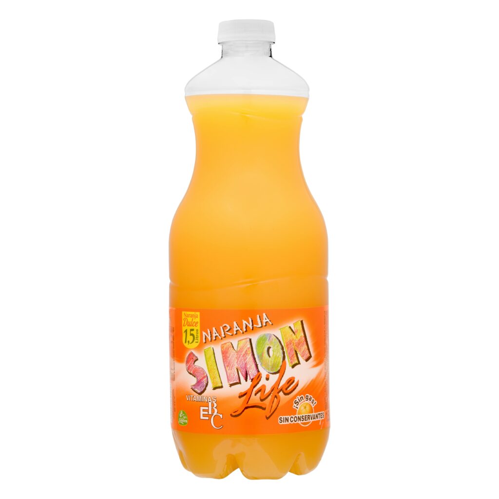 Refresco de naranja Simon Life sin gas