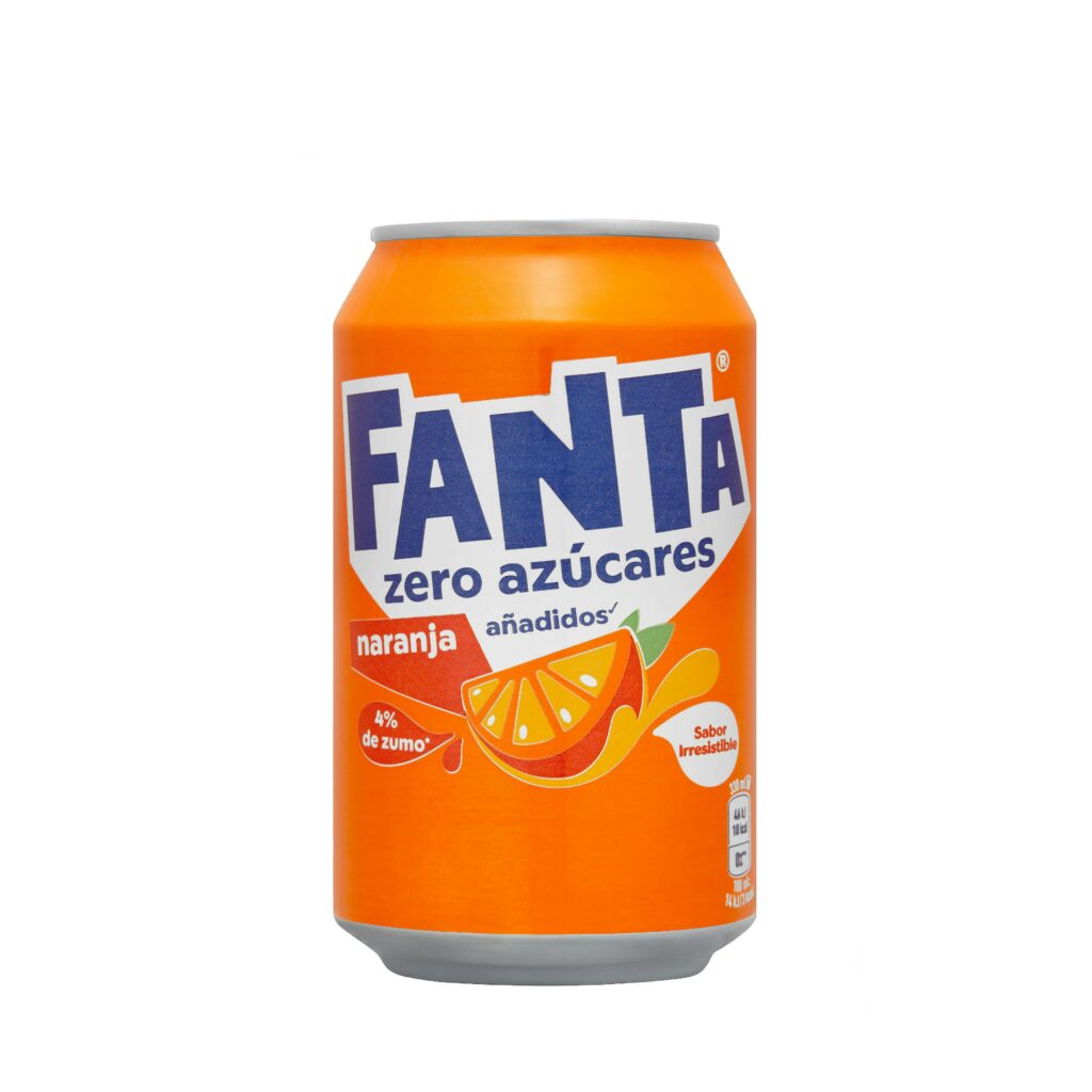 Refresco Fanta naranja zero azúcares añadidos