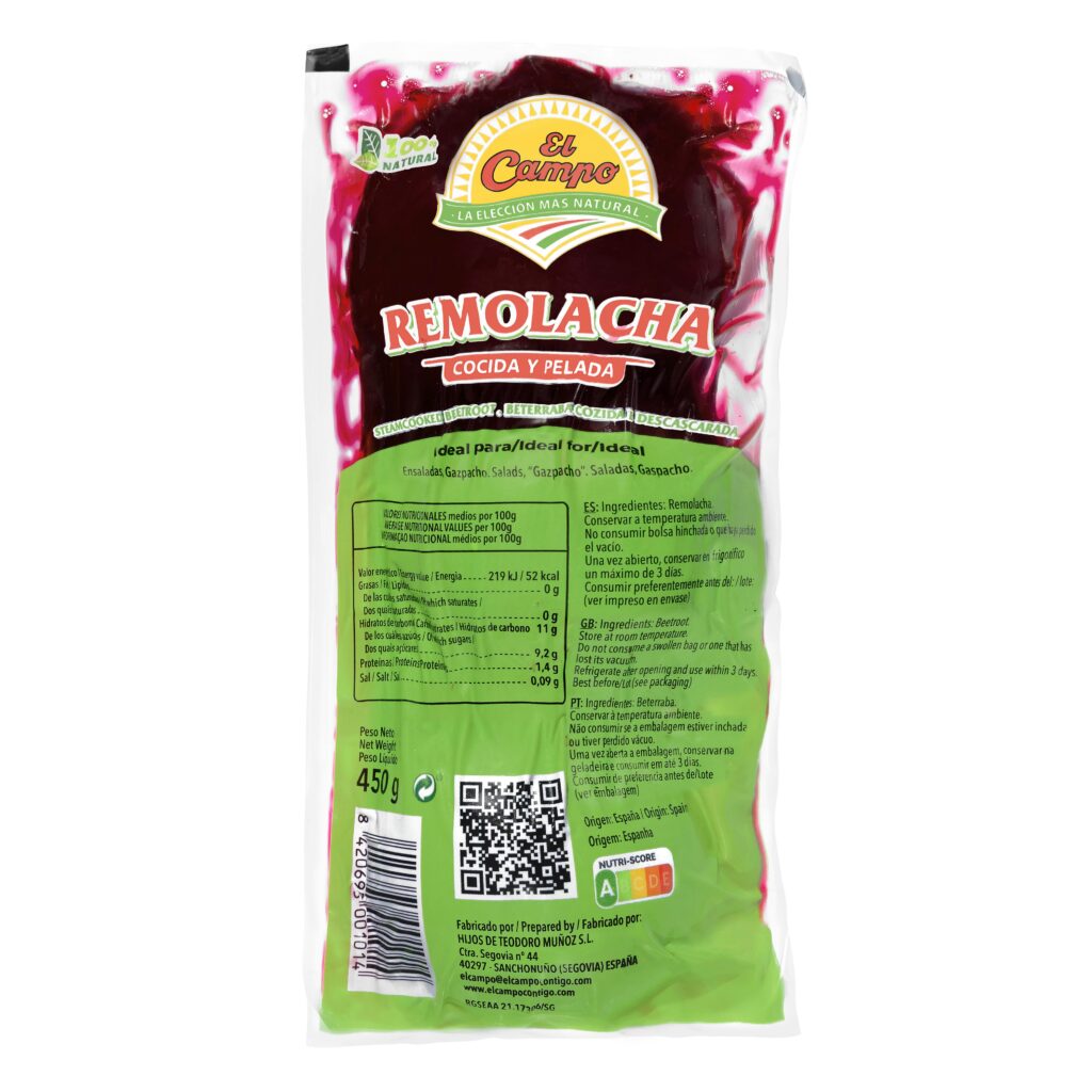 Remolacha cocida y pelada