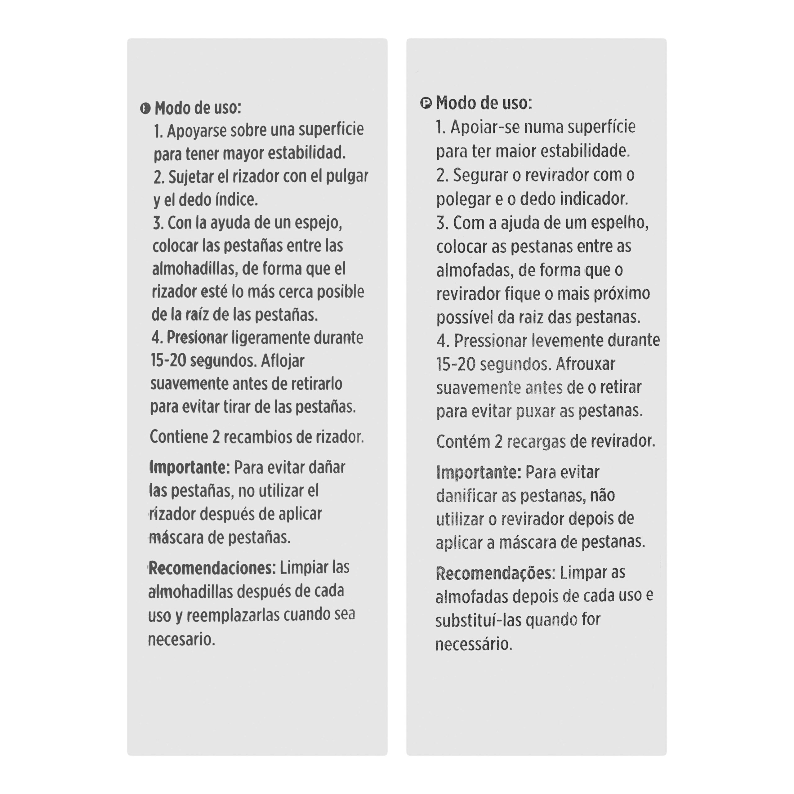 Etiqueta Rizador de pestañas Deliplus