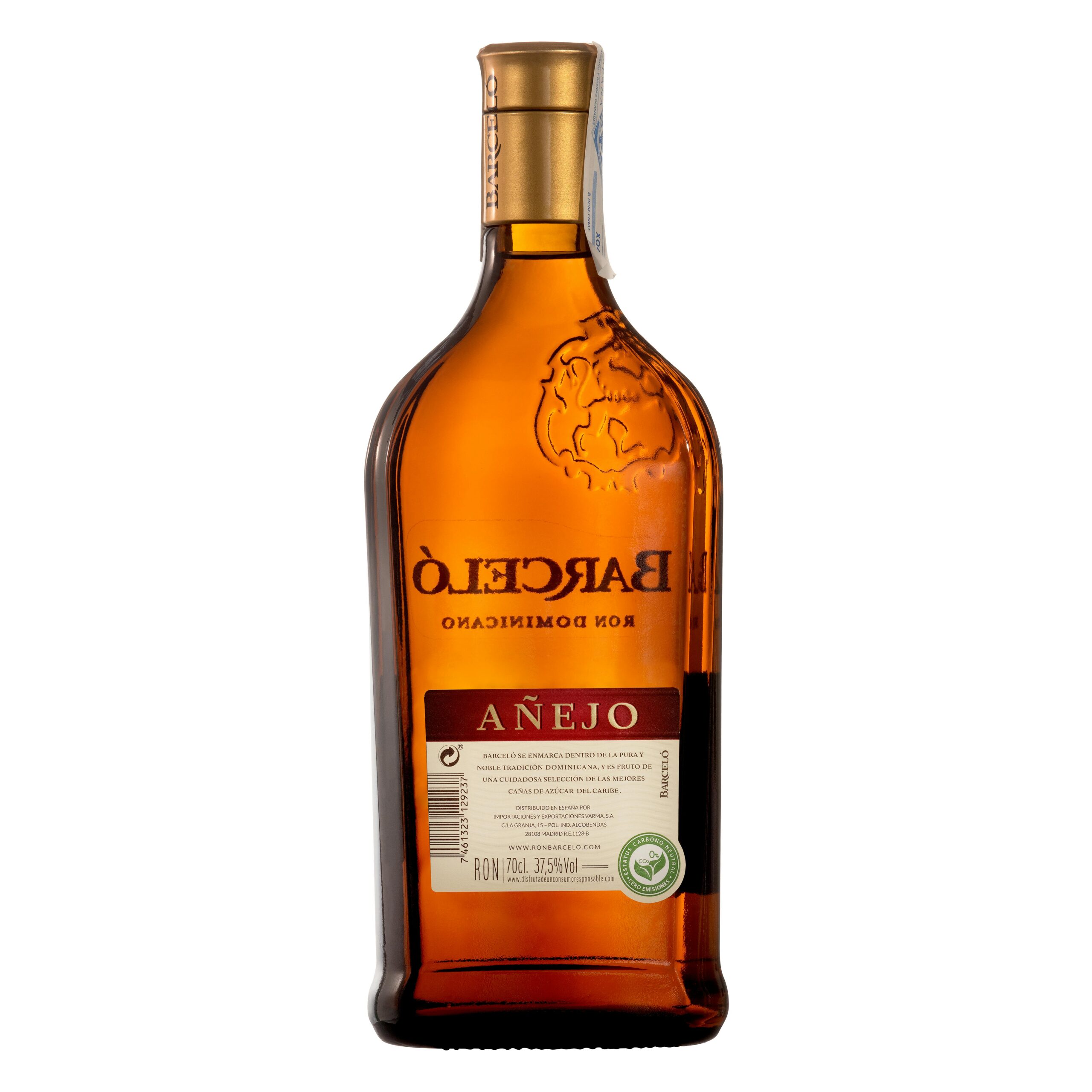Etiqueta Ron dominicano añejo Ron Barceló