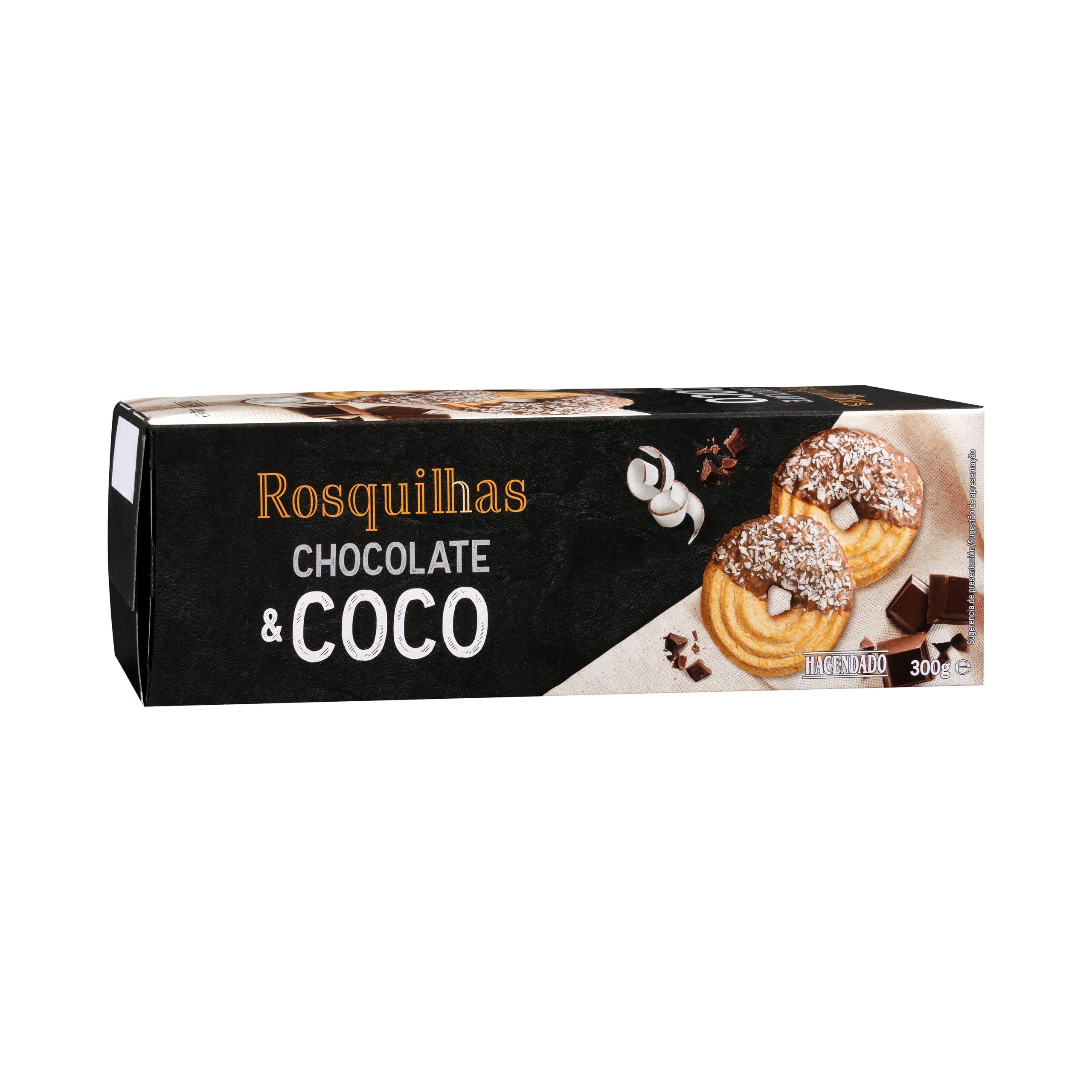 Rosquillas de chocolate con leche y coco Hacendado Mercadona