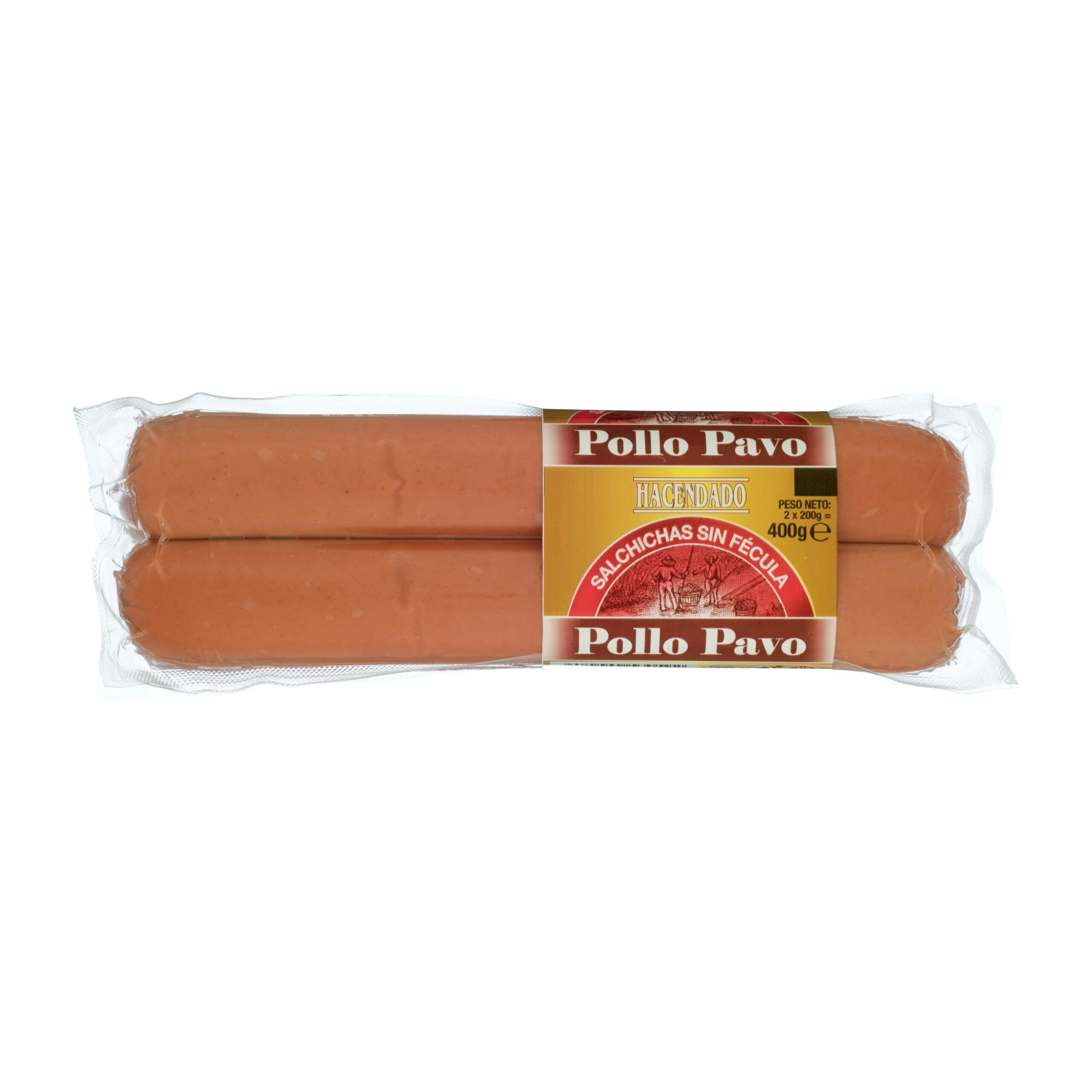 Salchichas cocidas bocata Hacendado de pollo y pavo sabor ahumado Mercadona
