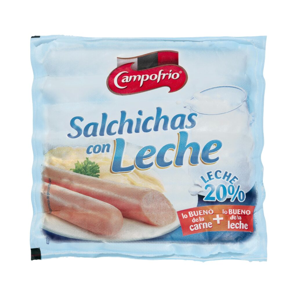Salchichas cocidas con leche Campofrío de pollo