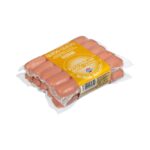 Salchichas cocidas estilo Viena con queso Hacendado de pollo y cerdo sabor ahumado Salchichas cocidas estilo Viena con queso Hacendado de pollo y cerdo sabor ahumado