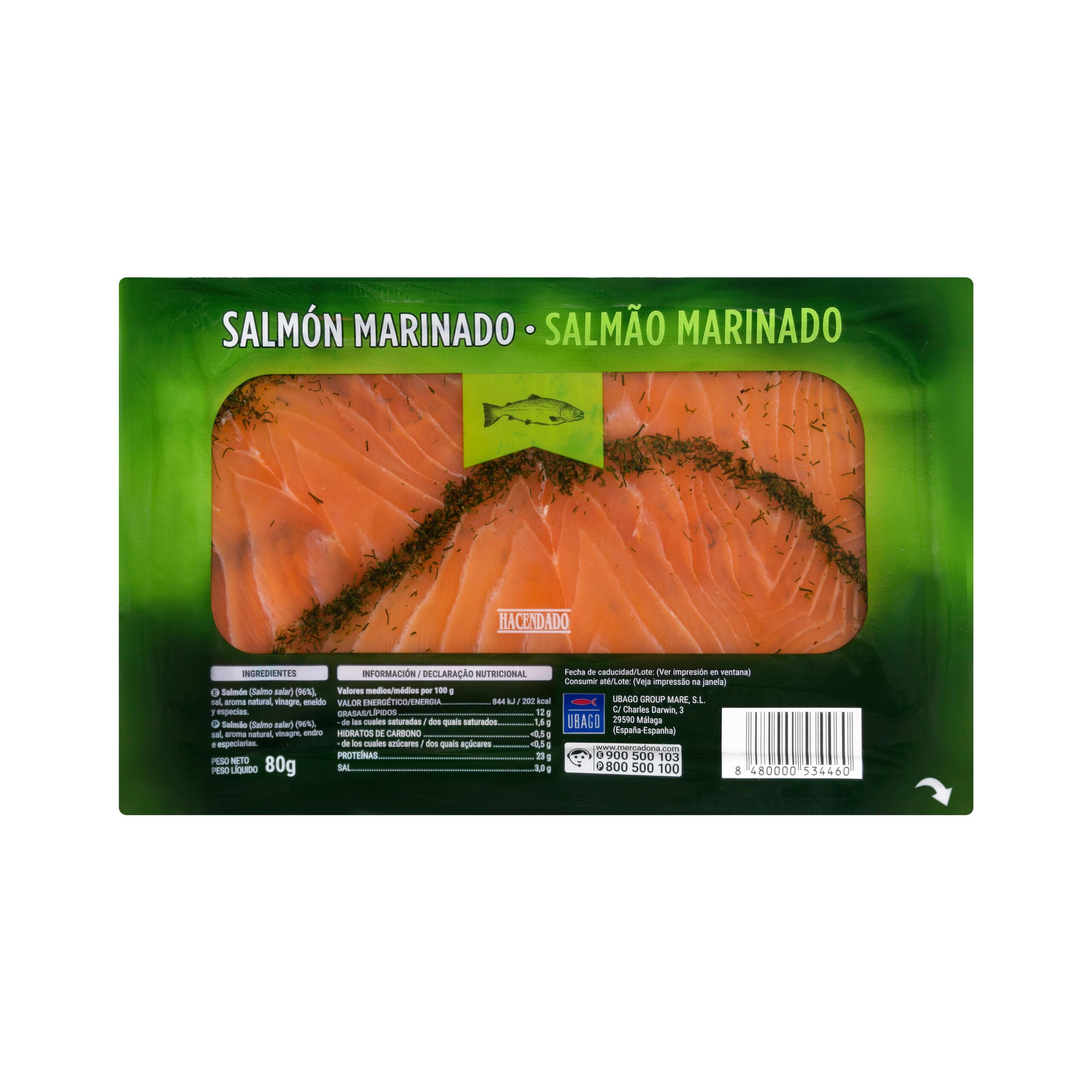 Salmón marinado Hacendado Salmón marinado Hacendado