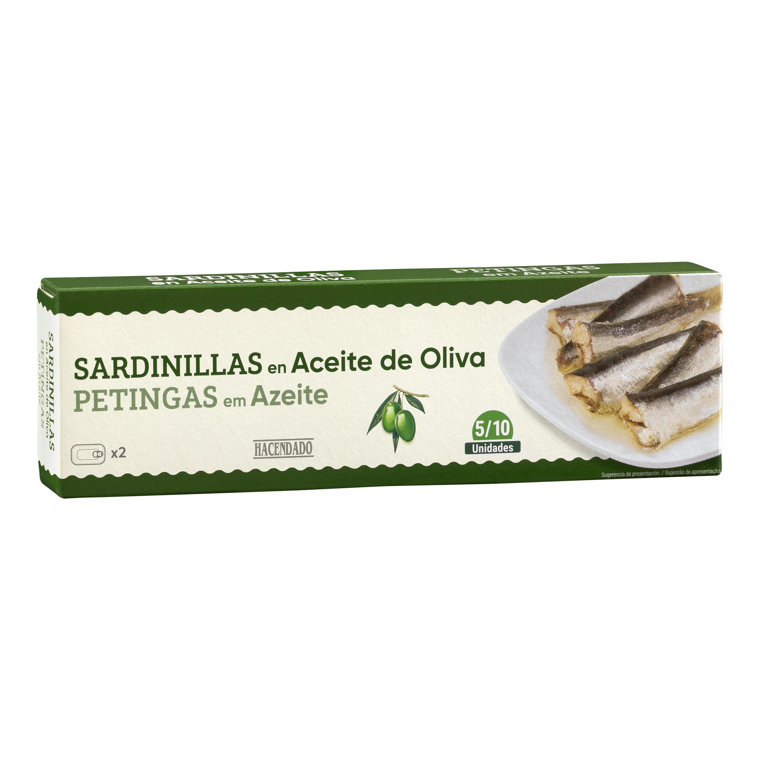 Sardinillas en aceite de oliva Hacendado 6-12 ud. Mercadona